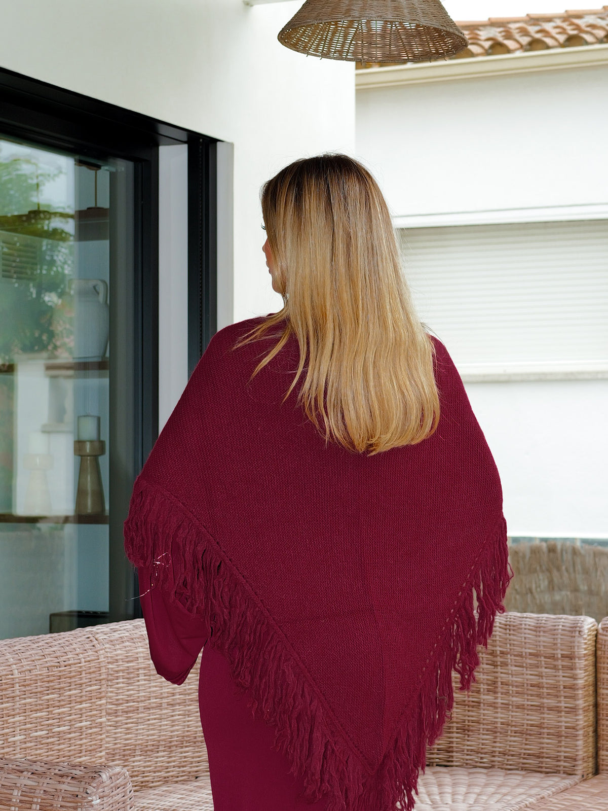 Chal pico crochet burdeos