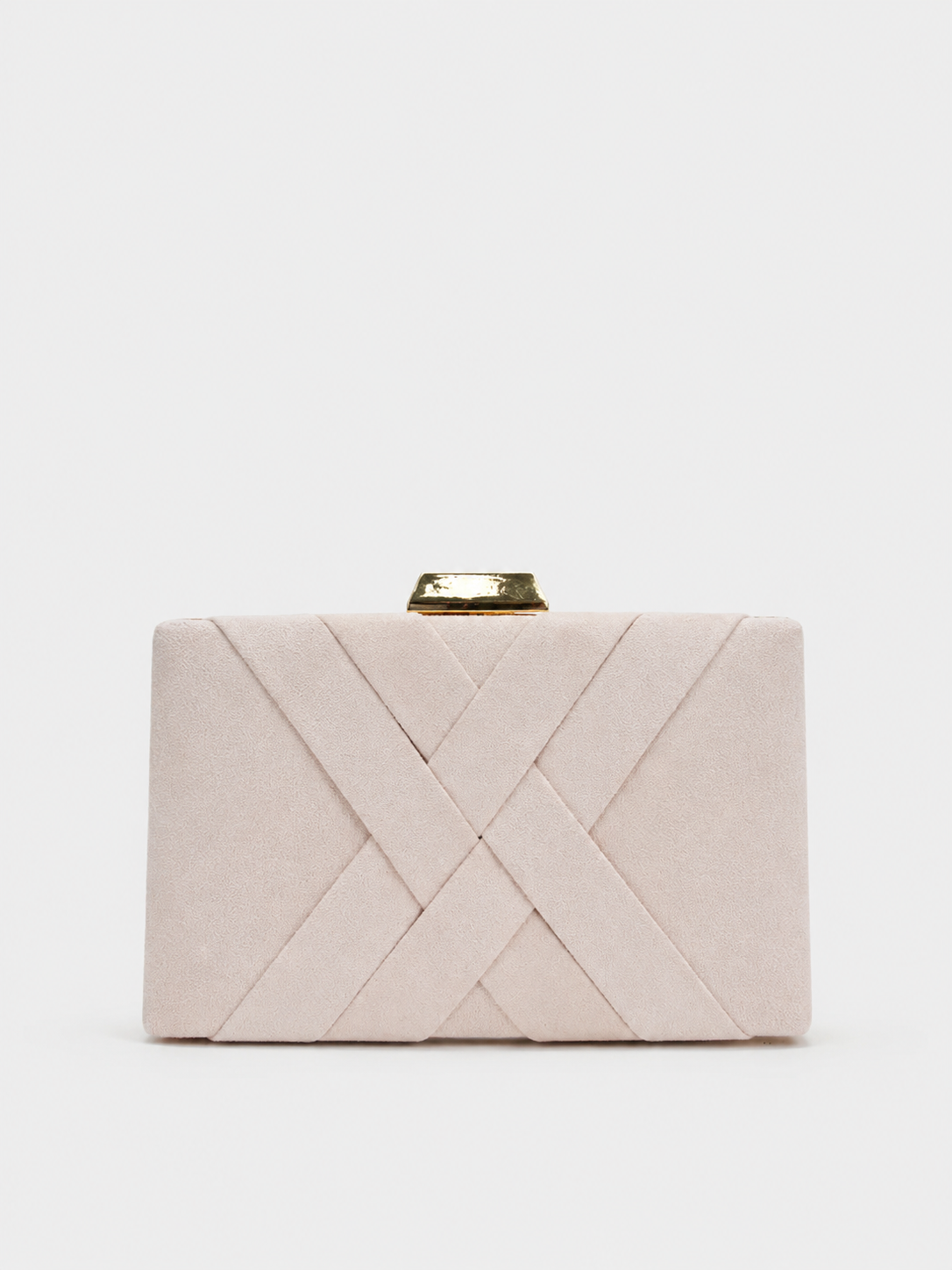 Clutch trenzado rosa