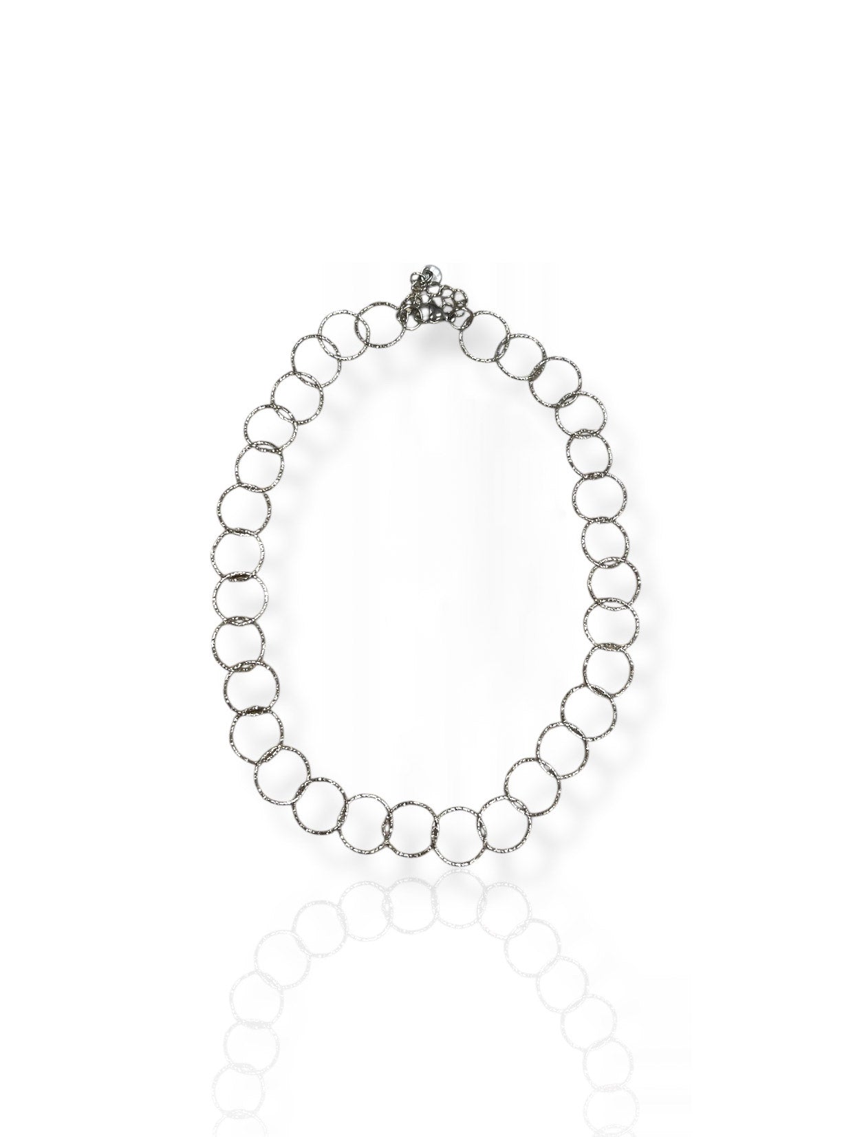 Colgante aros picados plateados