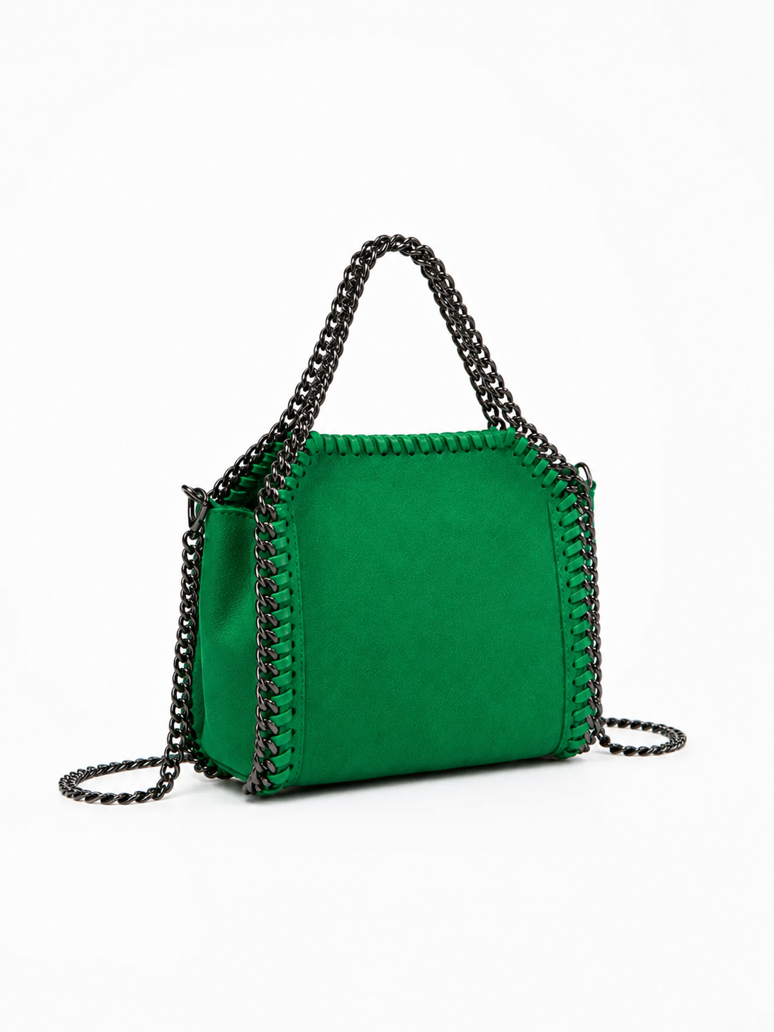 Saco de bolso de camurça verde