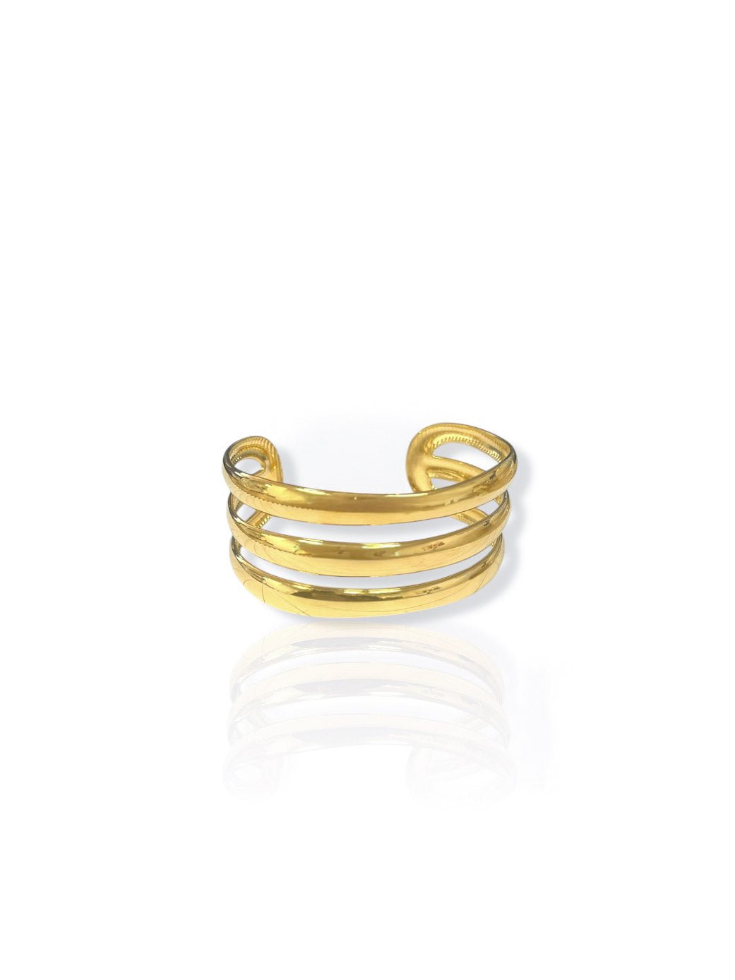 Brazalete tres aros dorado - SORELLAS