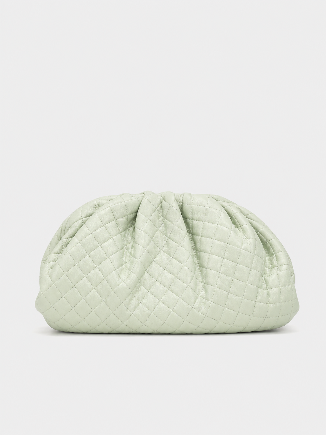 Pochette en cuir avec détails en menthe