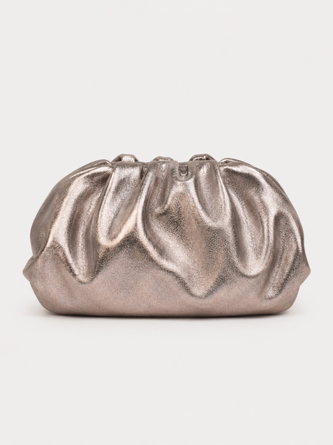 Clutch piel bombonera bronce