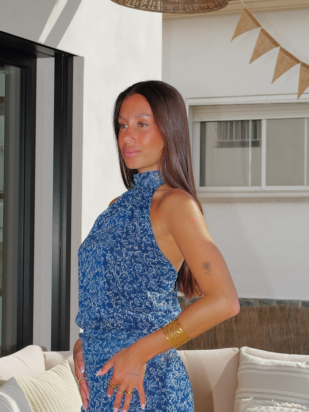 Conjunto estampado marino