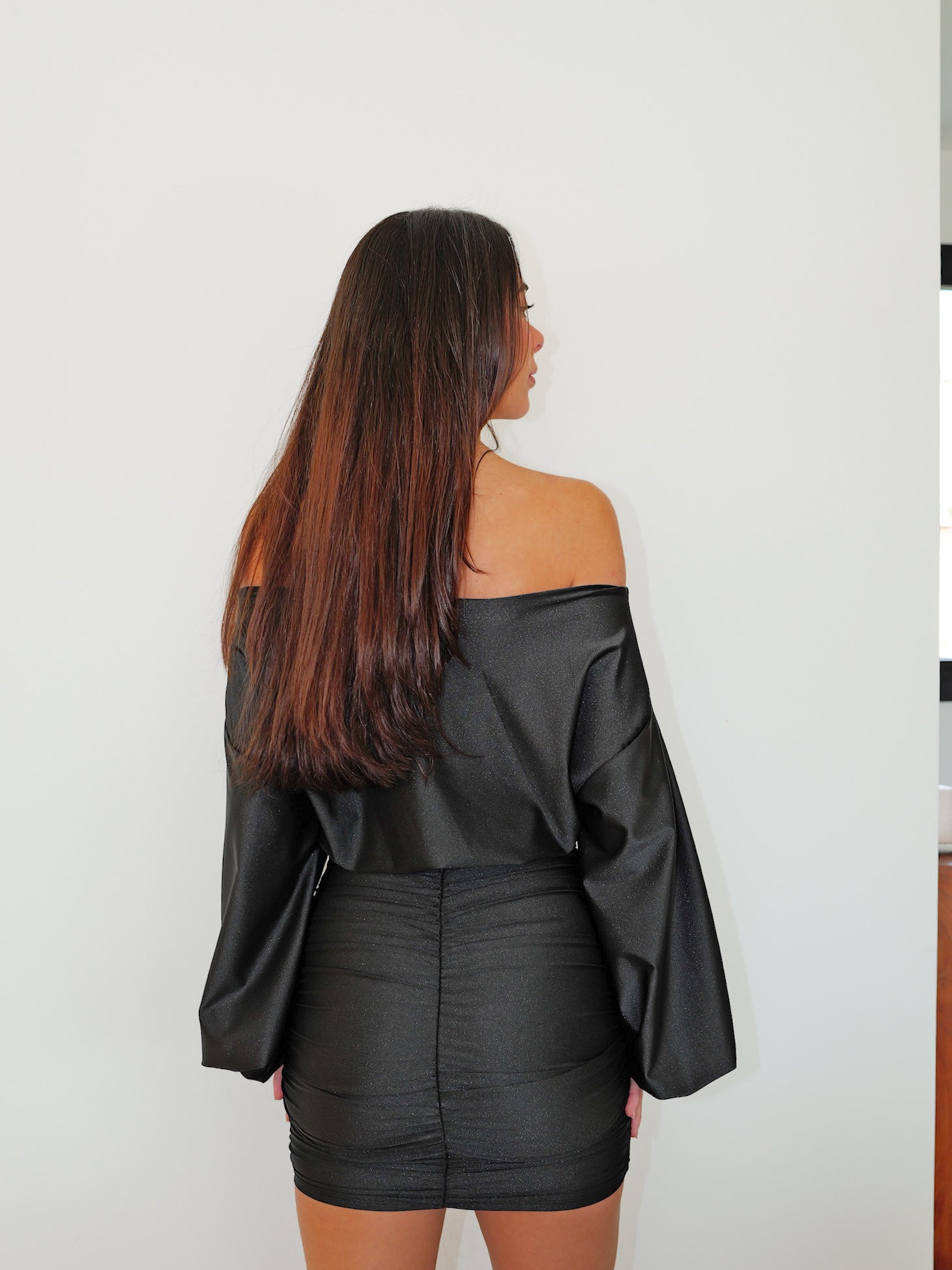 Vestido mini licra negro