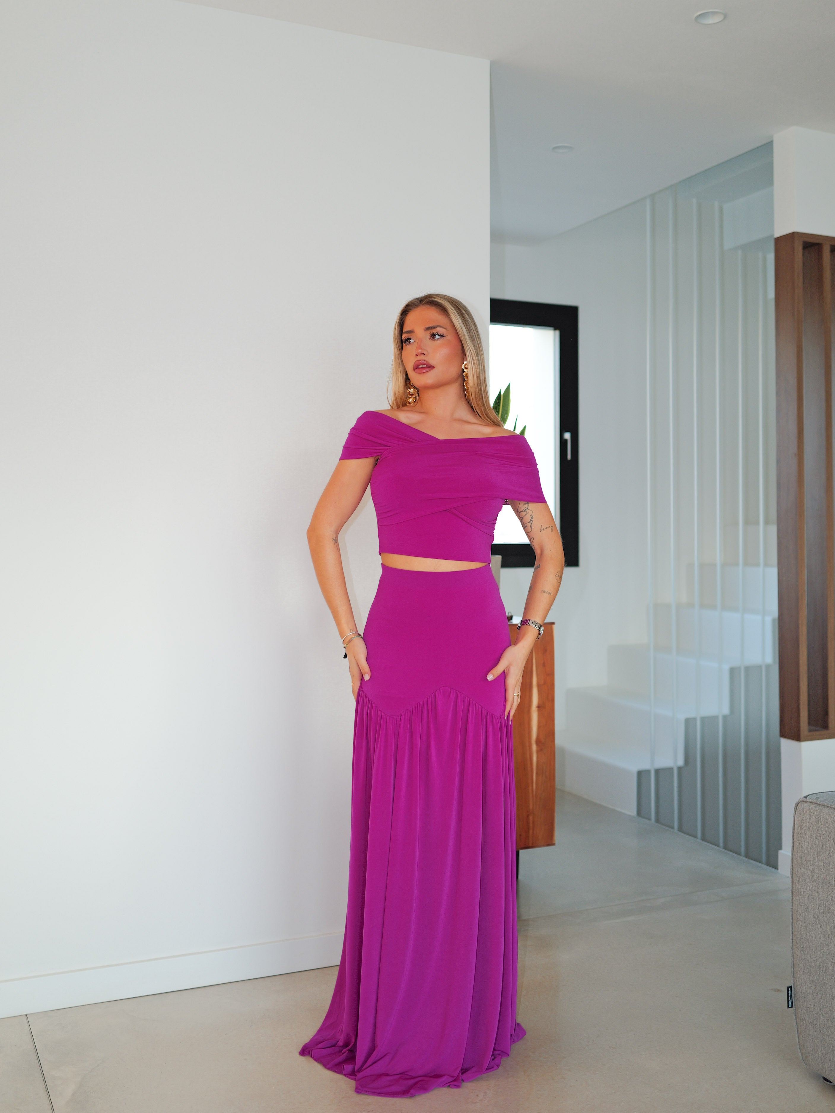 Conjunto cruzado vuelo amarena