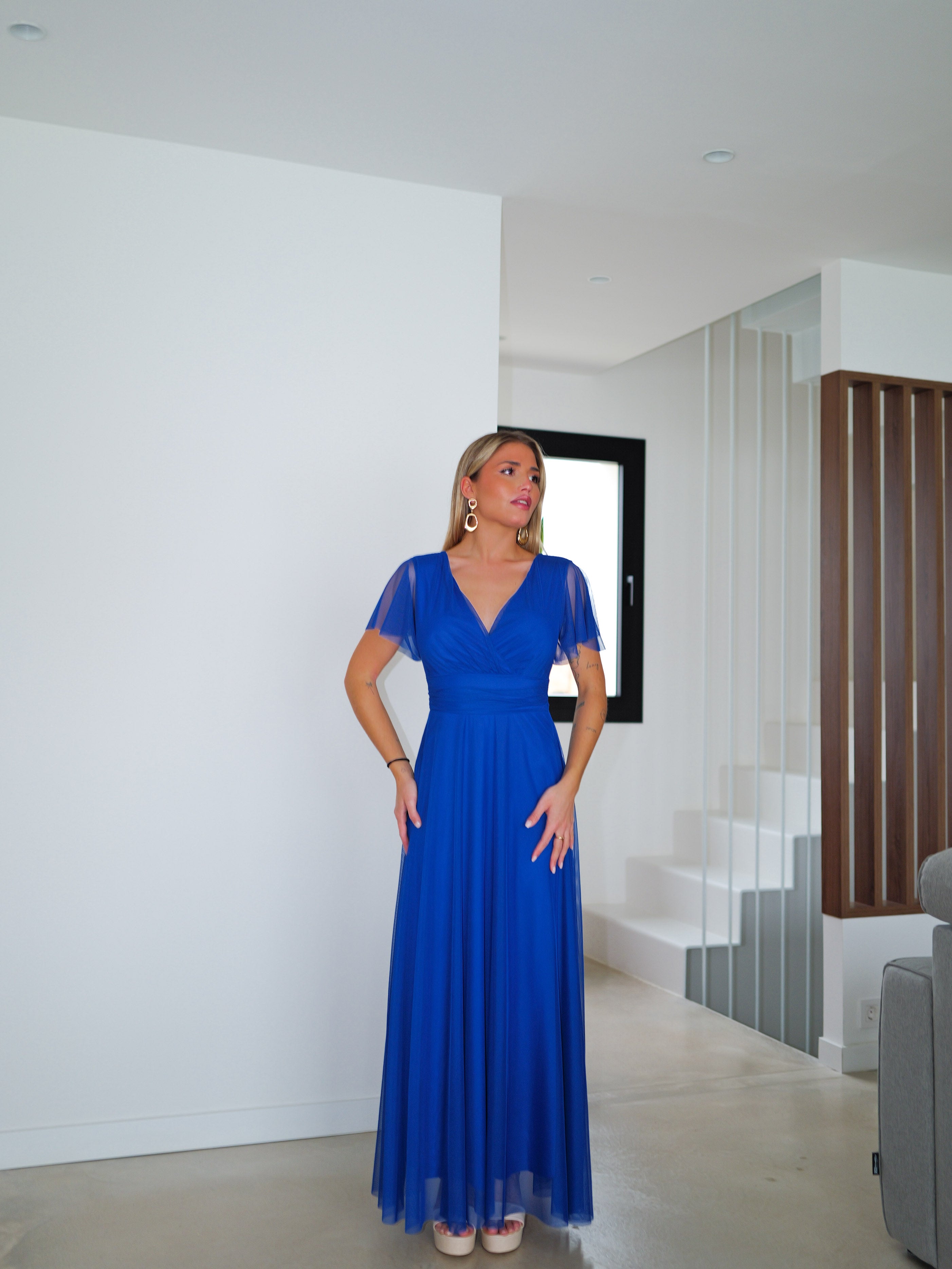 Vestido tulle manga klein