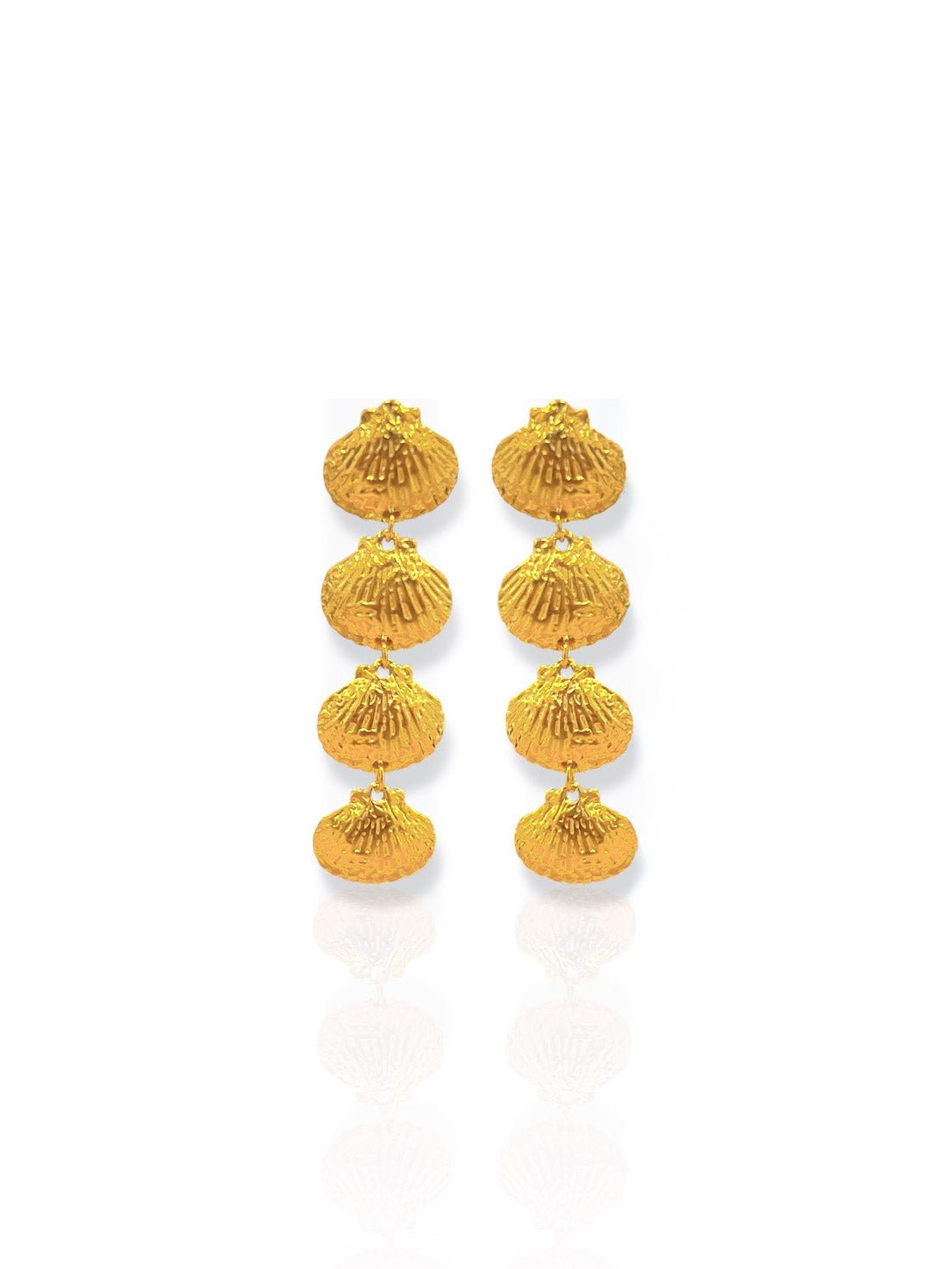 Gold shell waterfall earrings - Sorellas The Brand Barcelona S.L