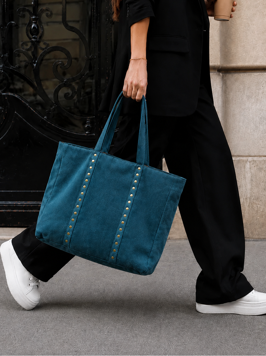 Saco com tachas Petroleum maxi