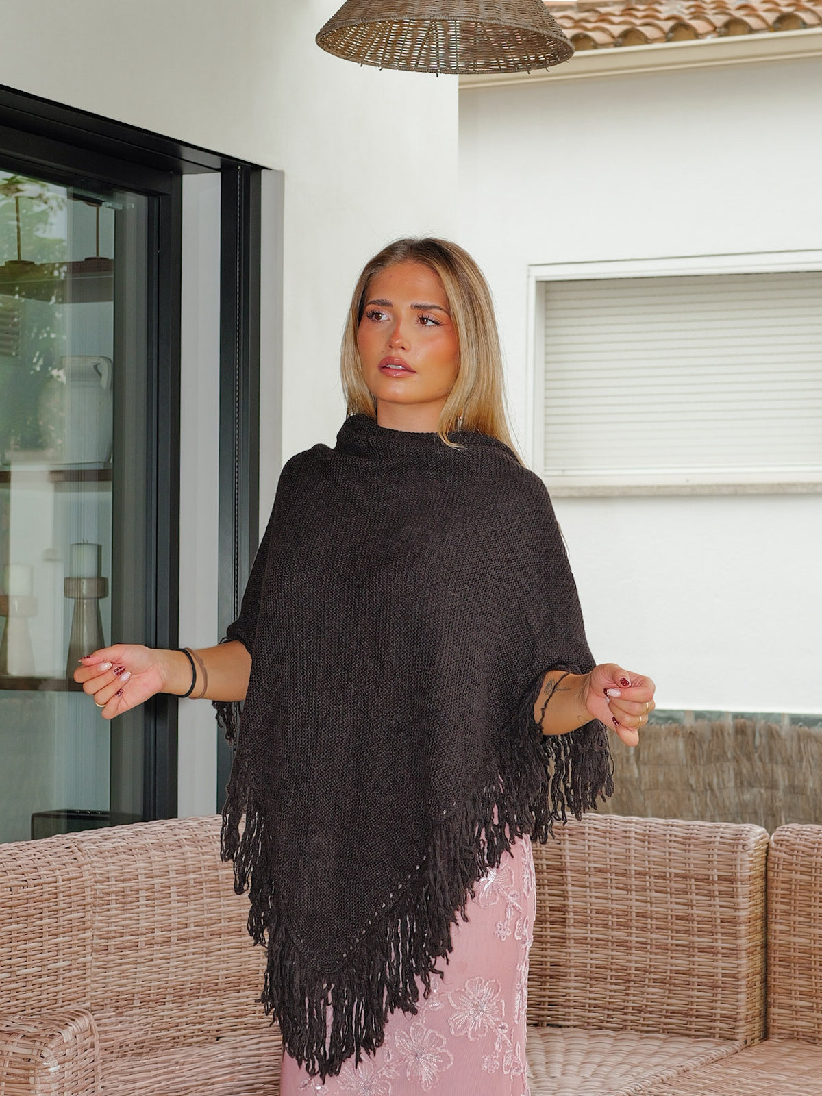 Chal pico crochet chocolate