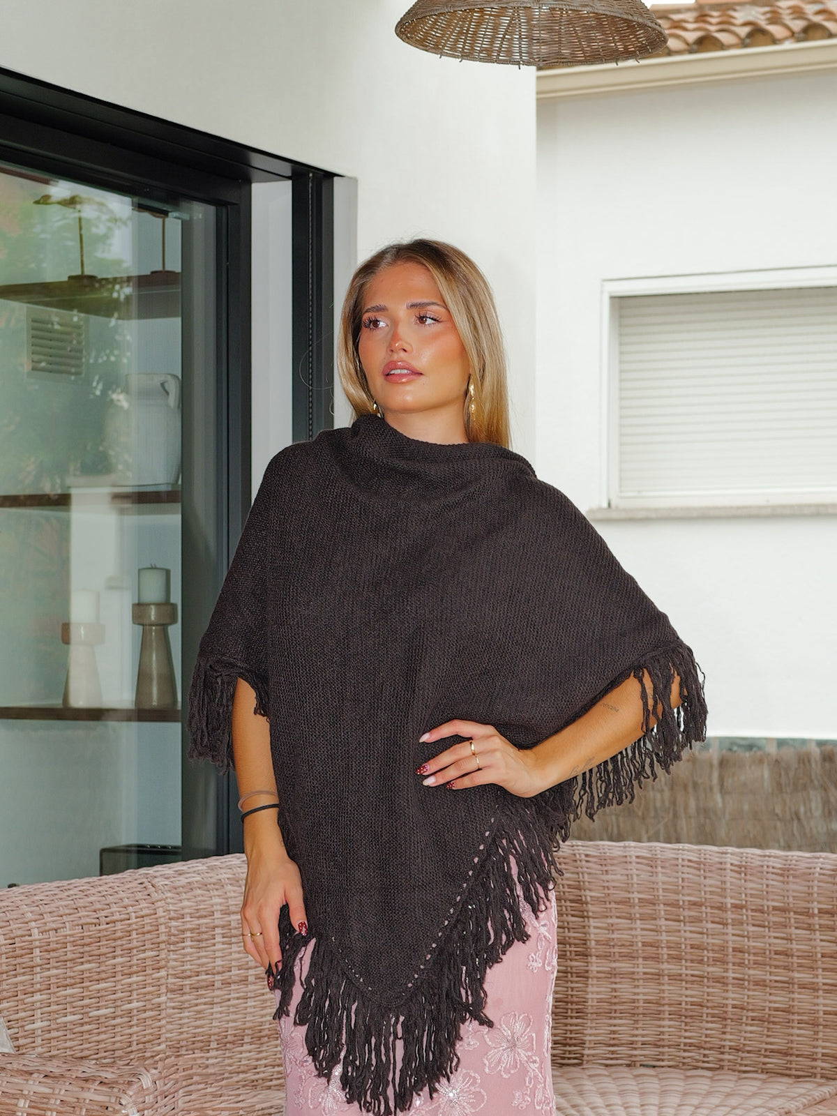 Chal pico crochet chocolate