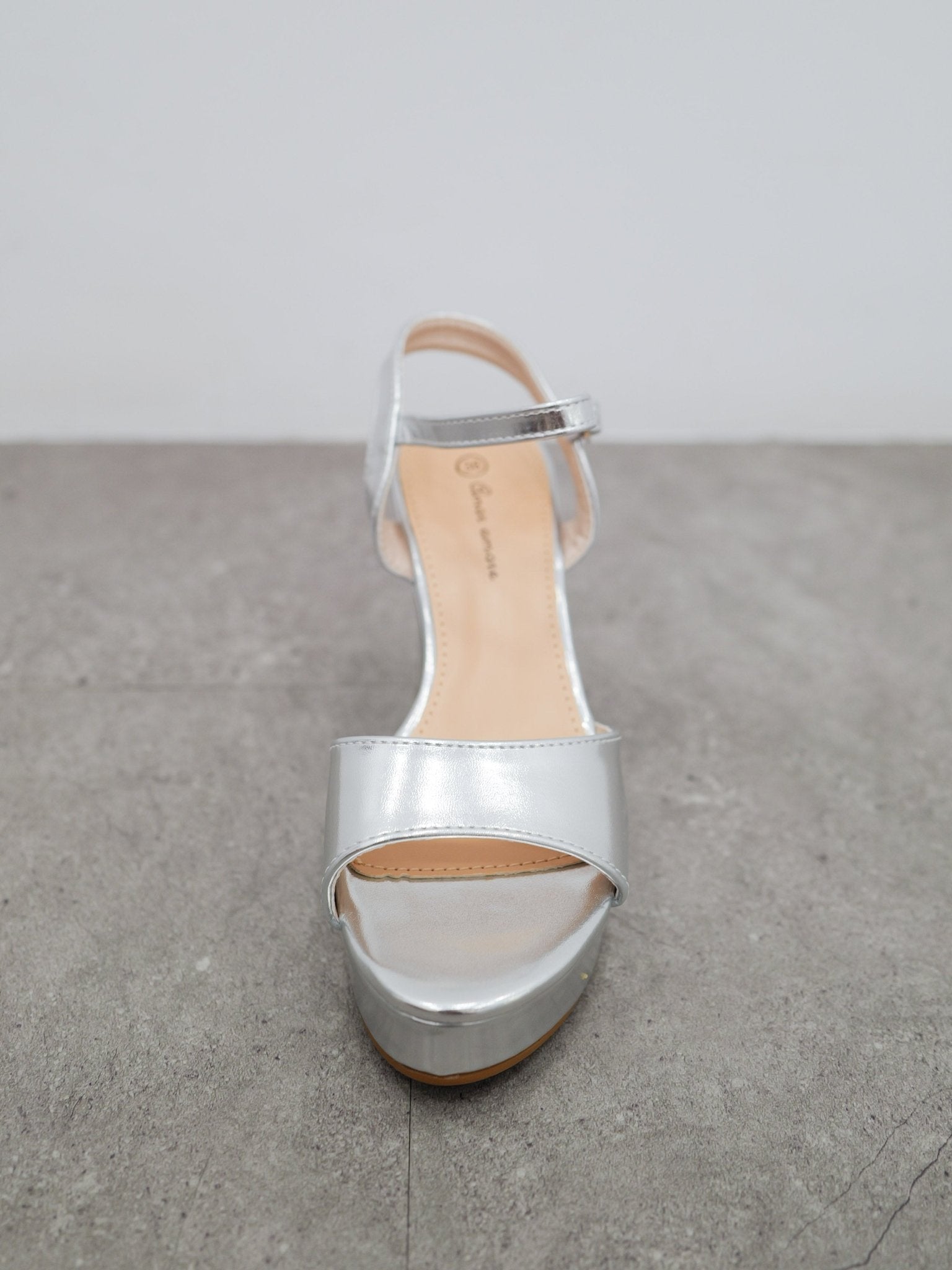 Sandalo basso con plateau argento - SORELLAS