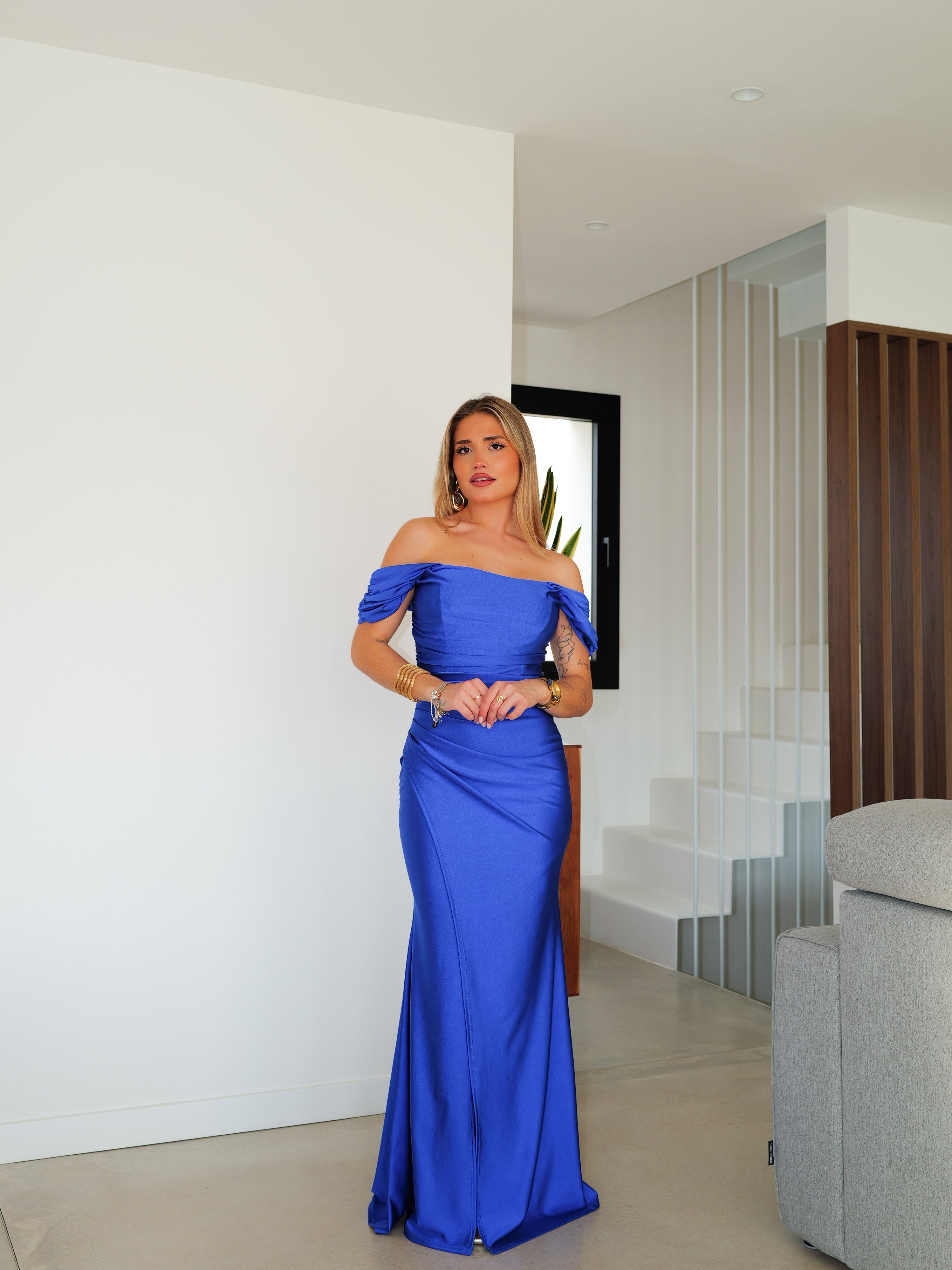 Vestido palabra manguito klein