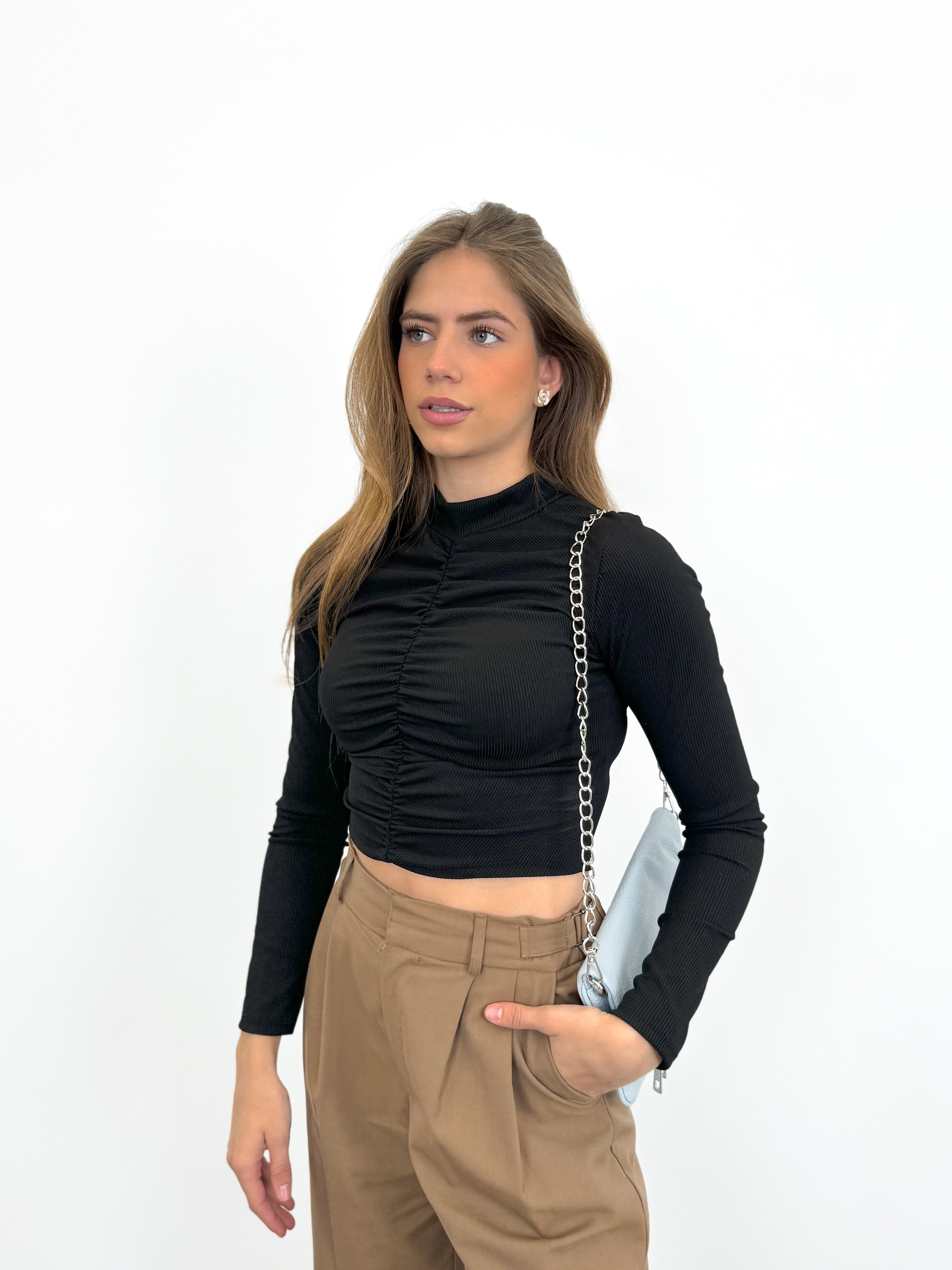 Bolso piel cadenas cielo