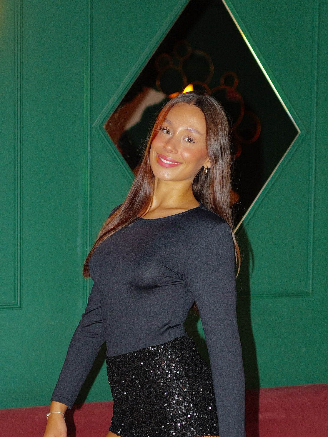 Body licra lisa negro