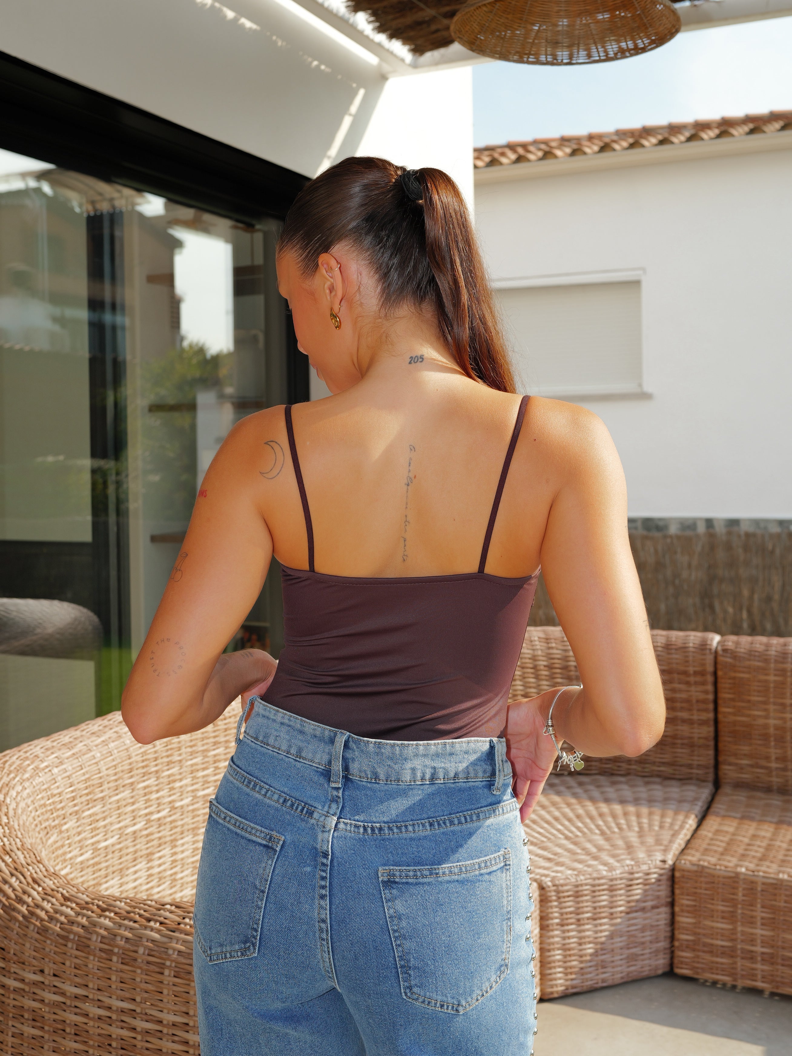 Body licra lencero chocolate