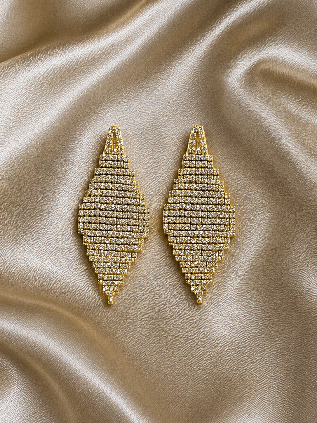 BOUCLES D'OREILLES brillants dorés