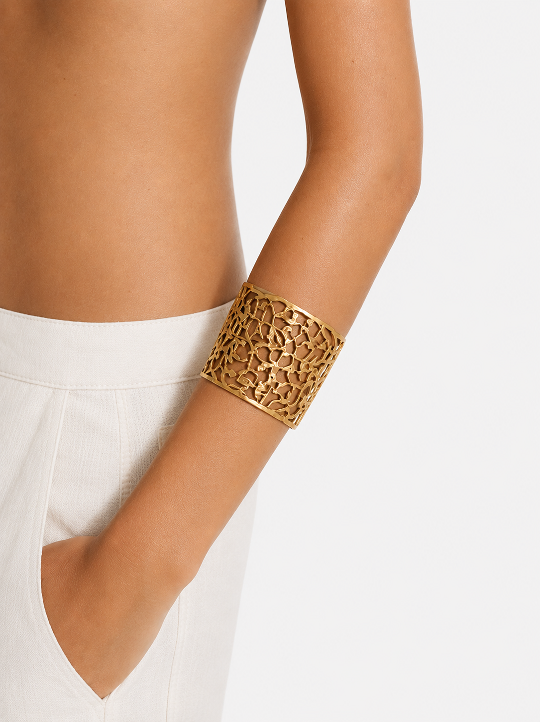 Gold leaf bracelet