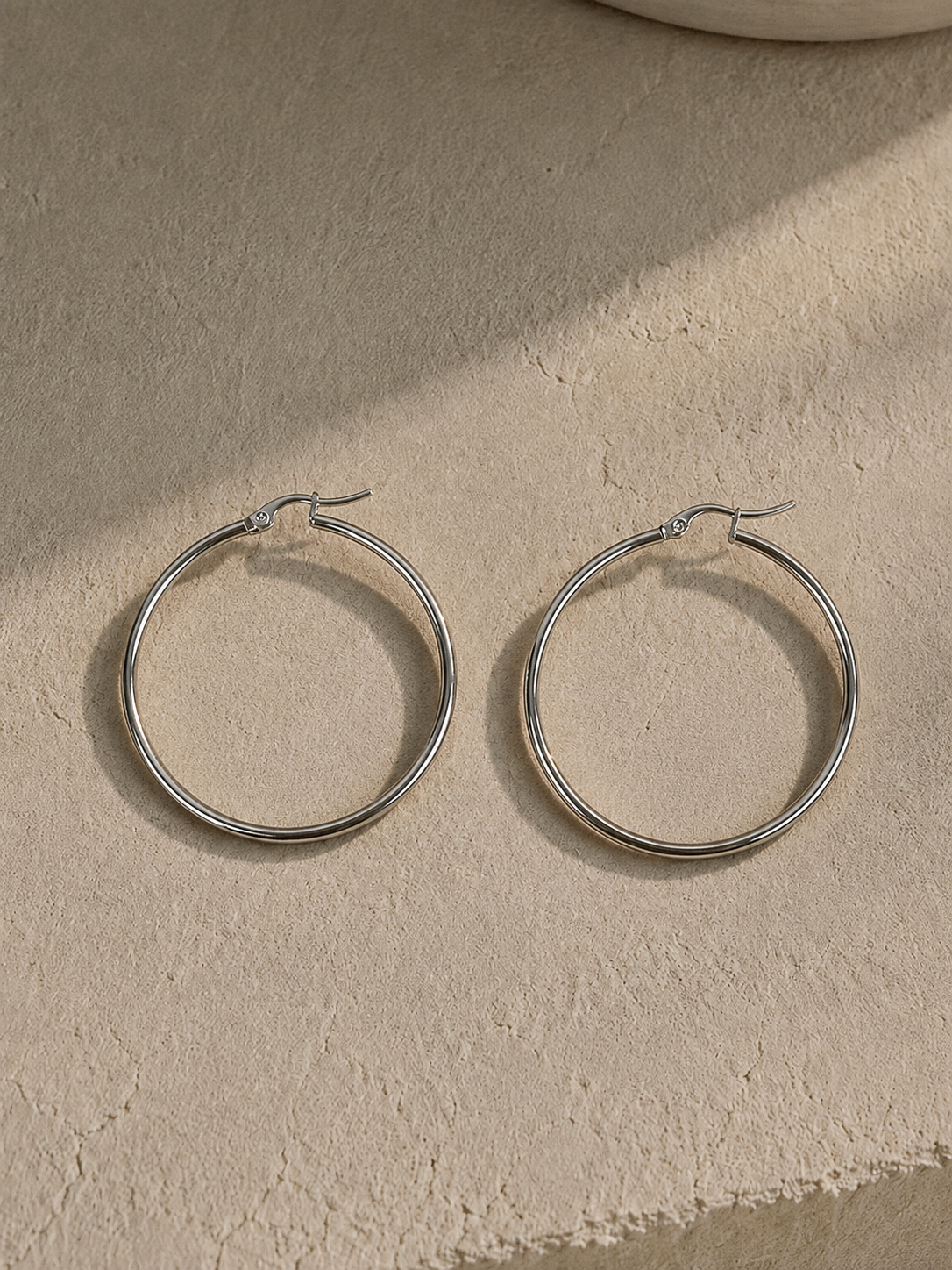 Pendientes aros plateados