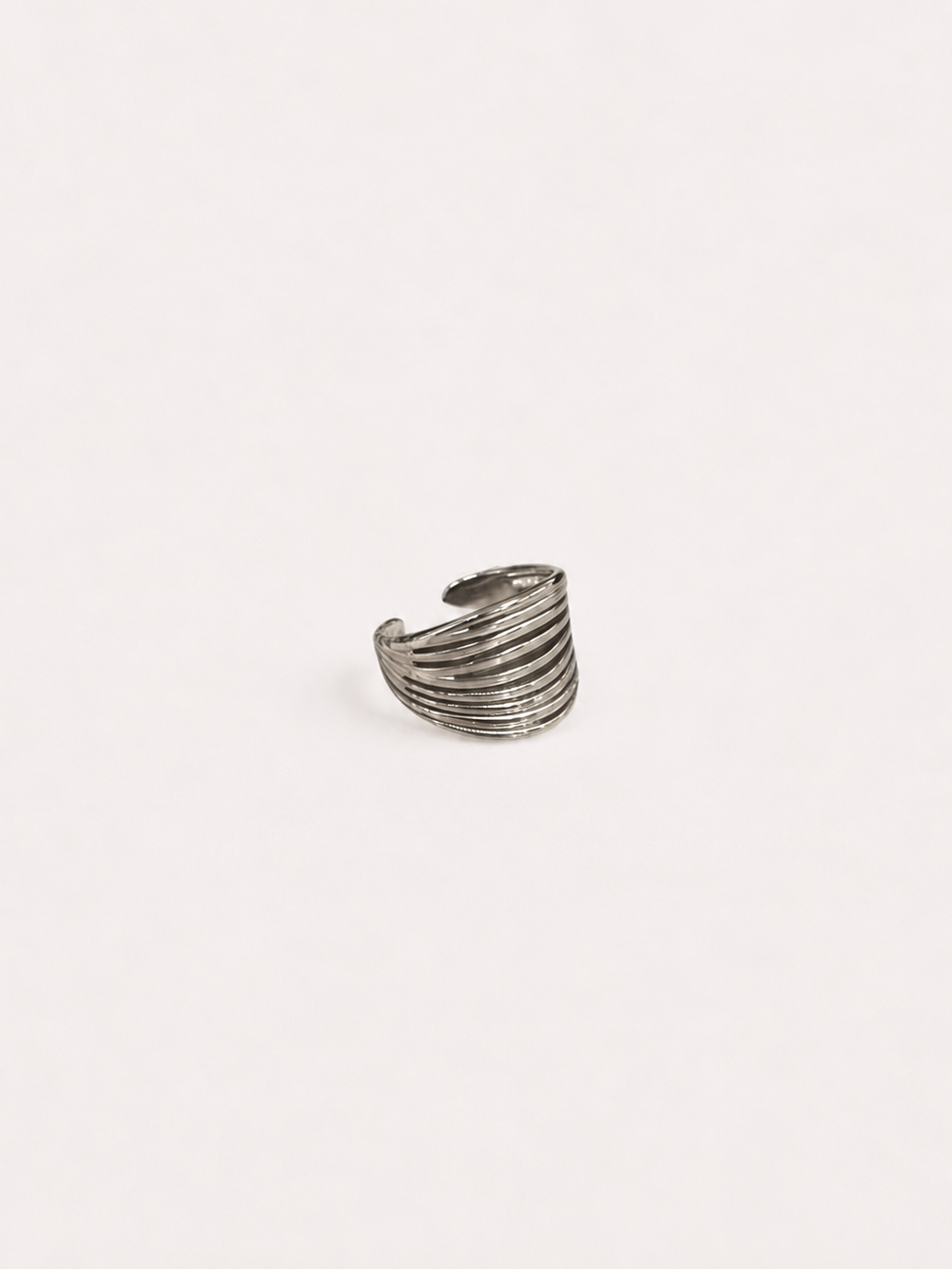 Silver Ring with Openings