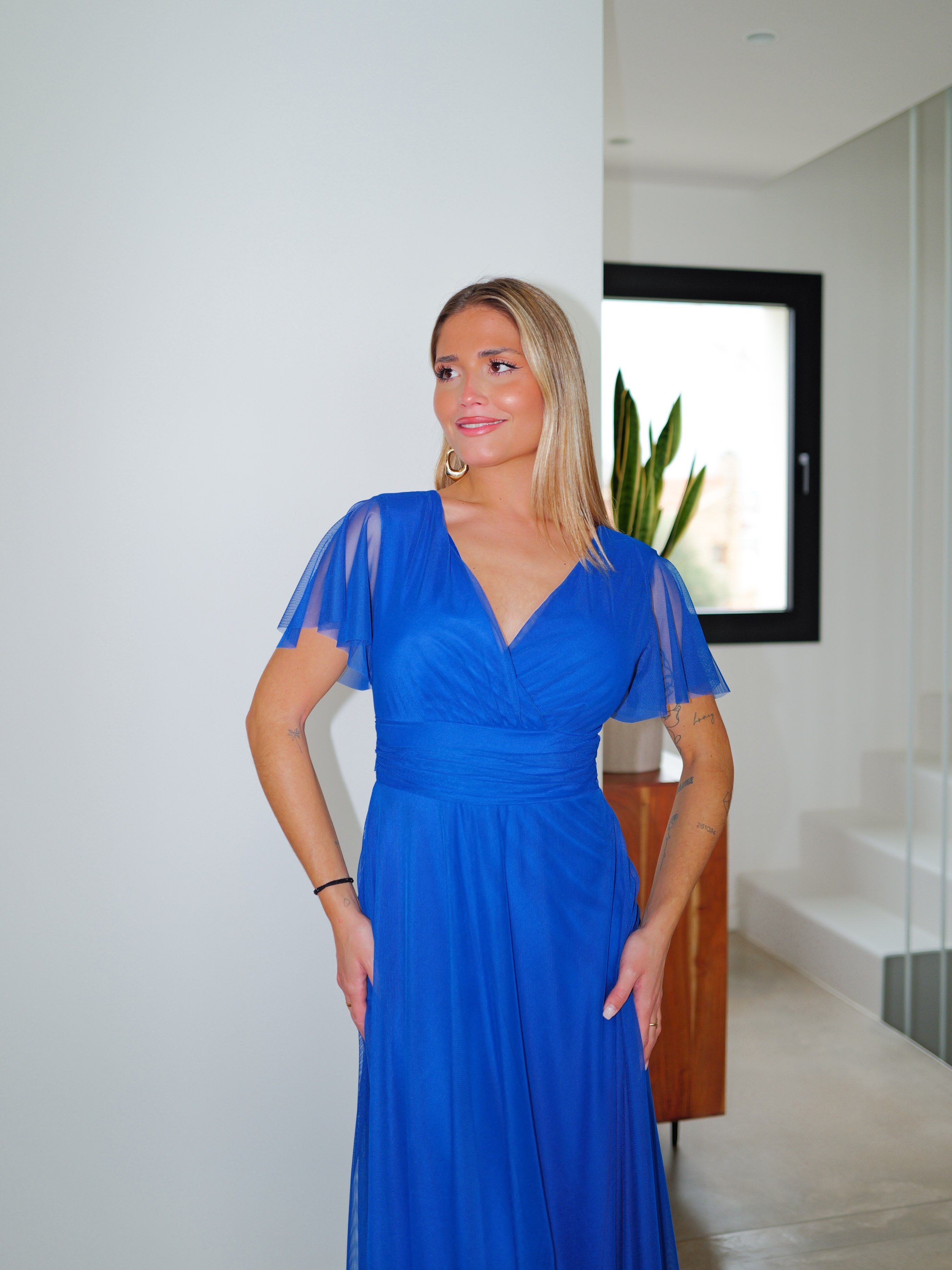 Vestido tulle manga klein