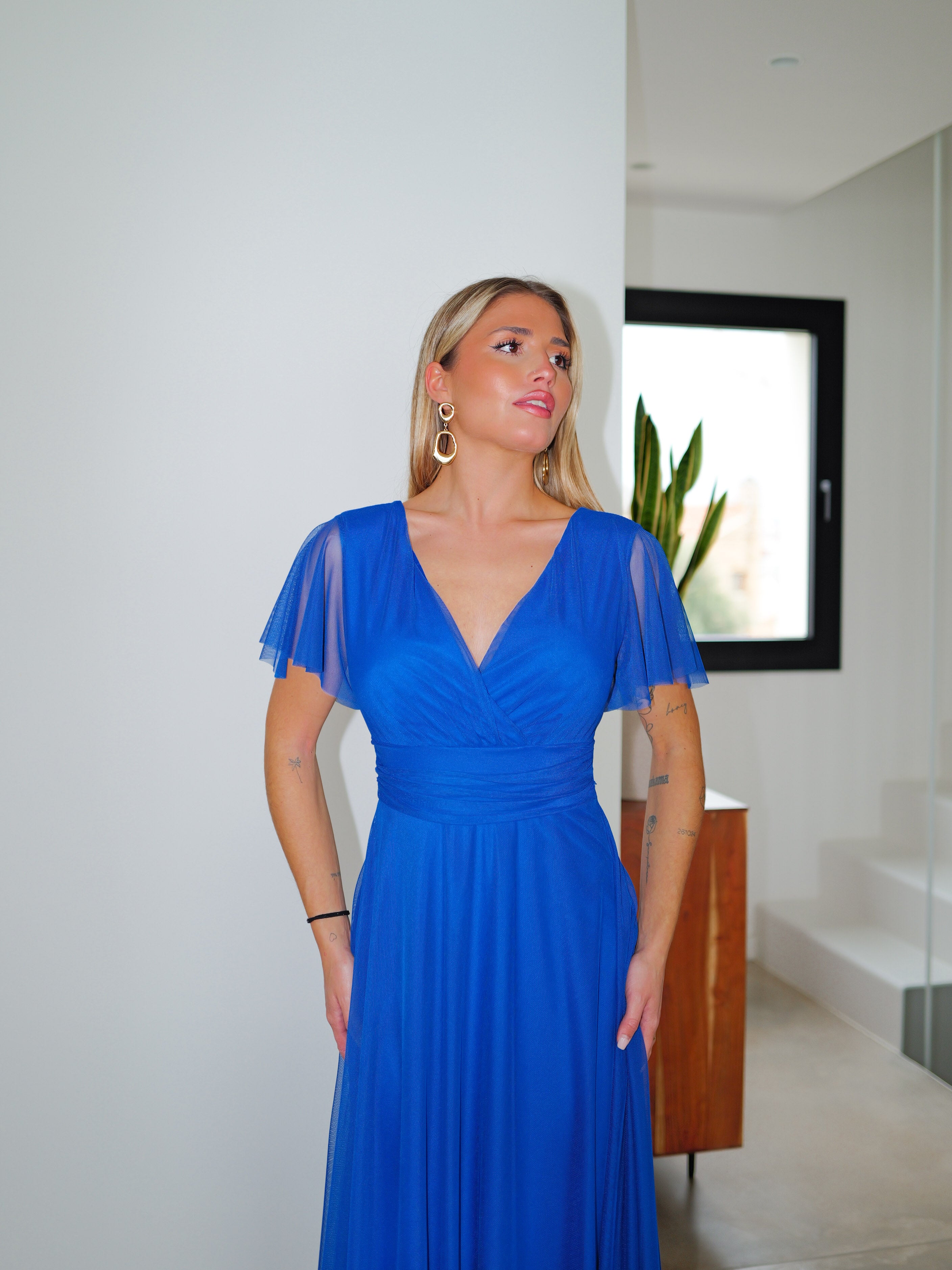 Vestido tulle manga klein