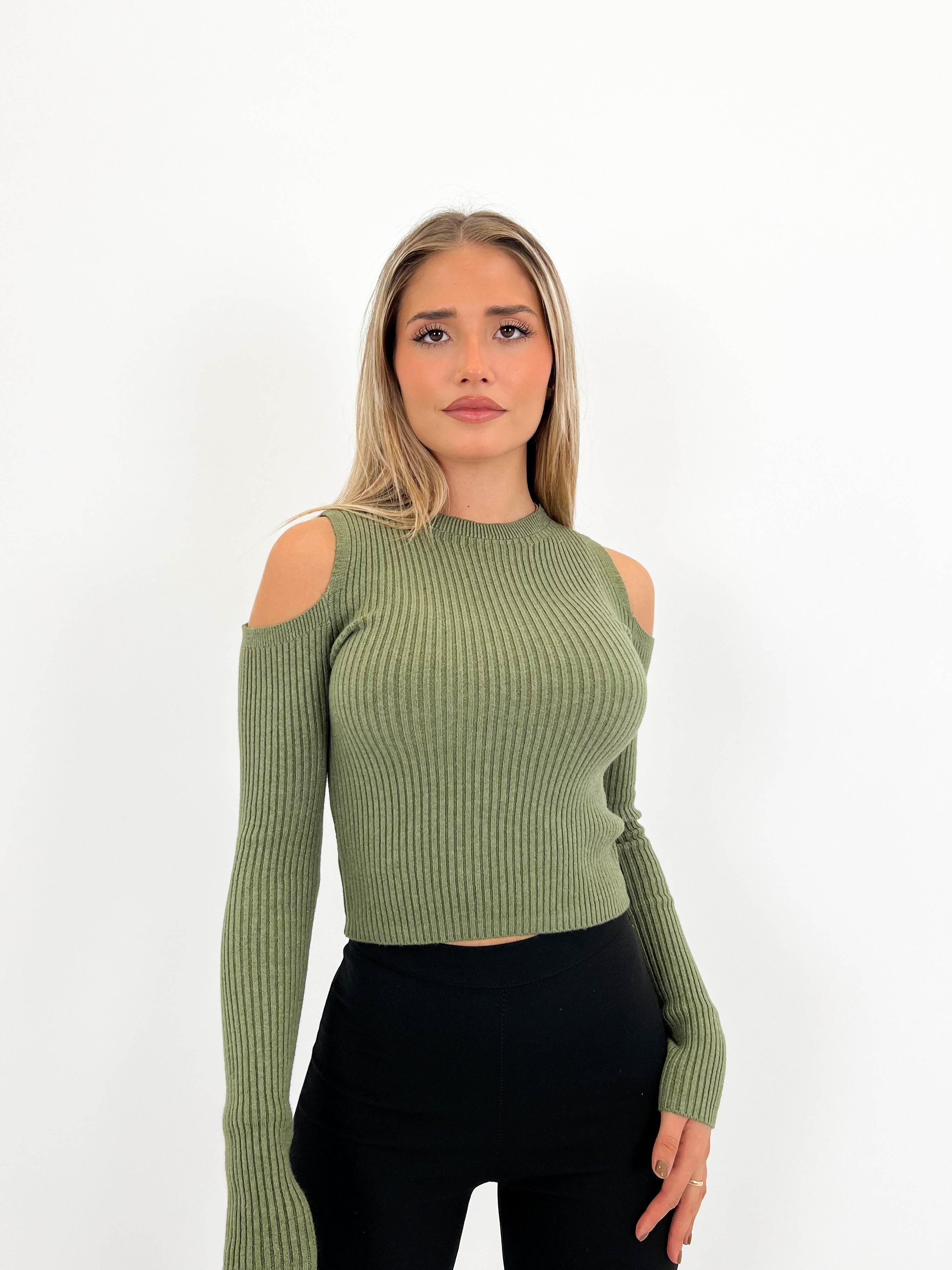 Jersey hombro canale caqui