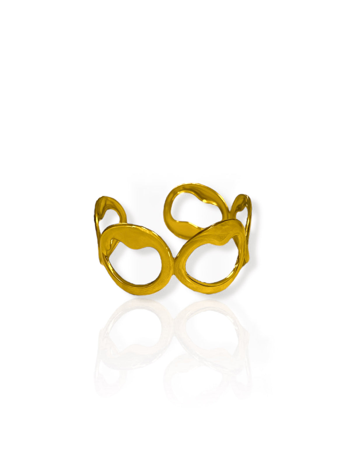 Brazalete círculos entrelazados dorado