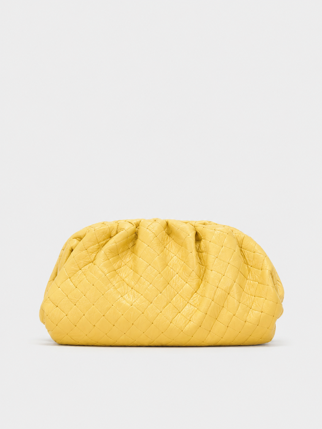 Pochette en cuir avec détails jaunes