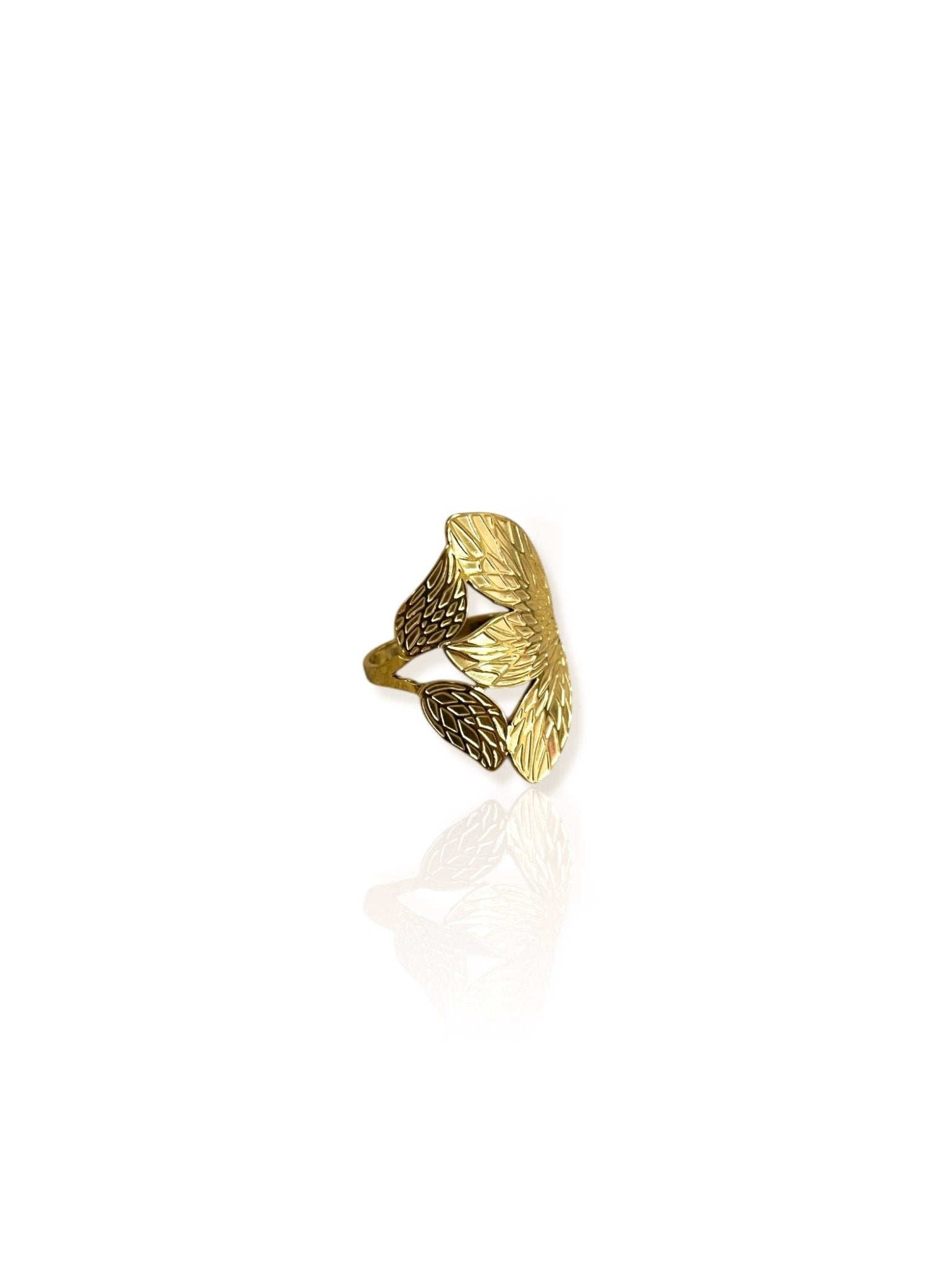 Anillo hoja entrelazada dorado - Sorellas The Brand Barcelona S.L