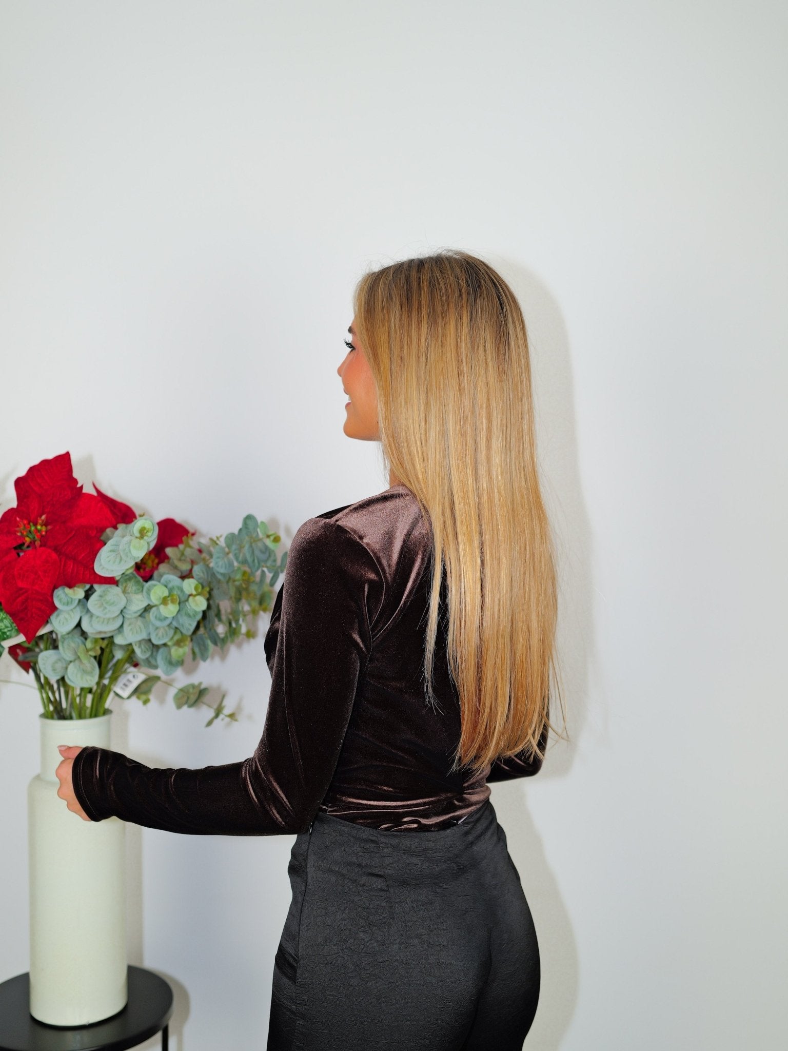 Body escote pico velvet chocolate - Sorellas The Brand Barcelona S.L