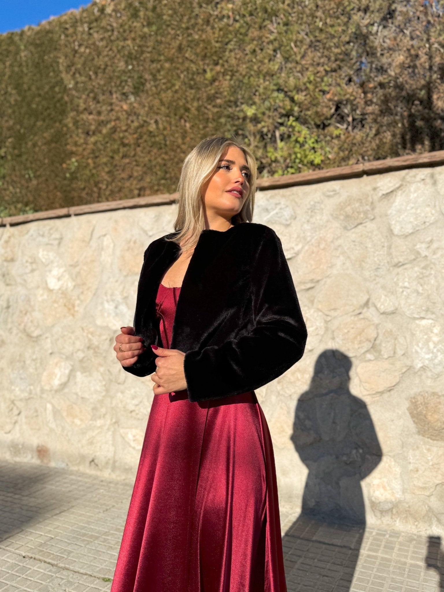 Giacca corta in pelliccia nera - Sorellas The Brand Barcelona S.L