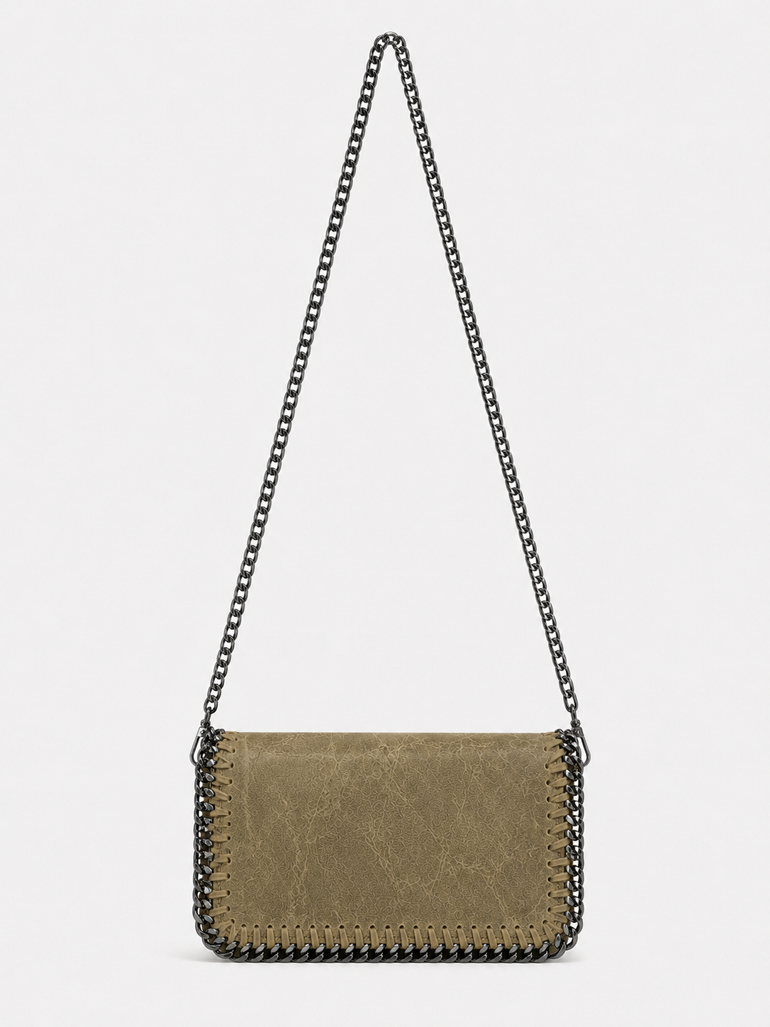 Sac midi en cuir kaki