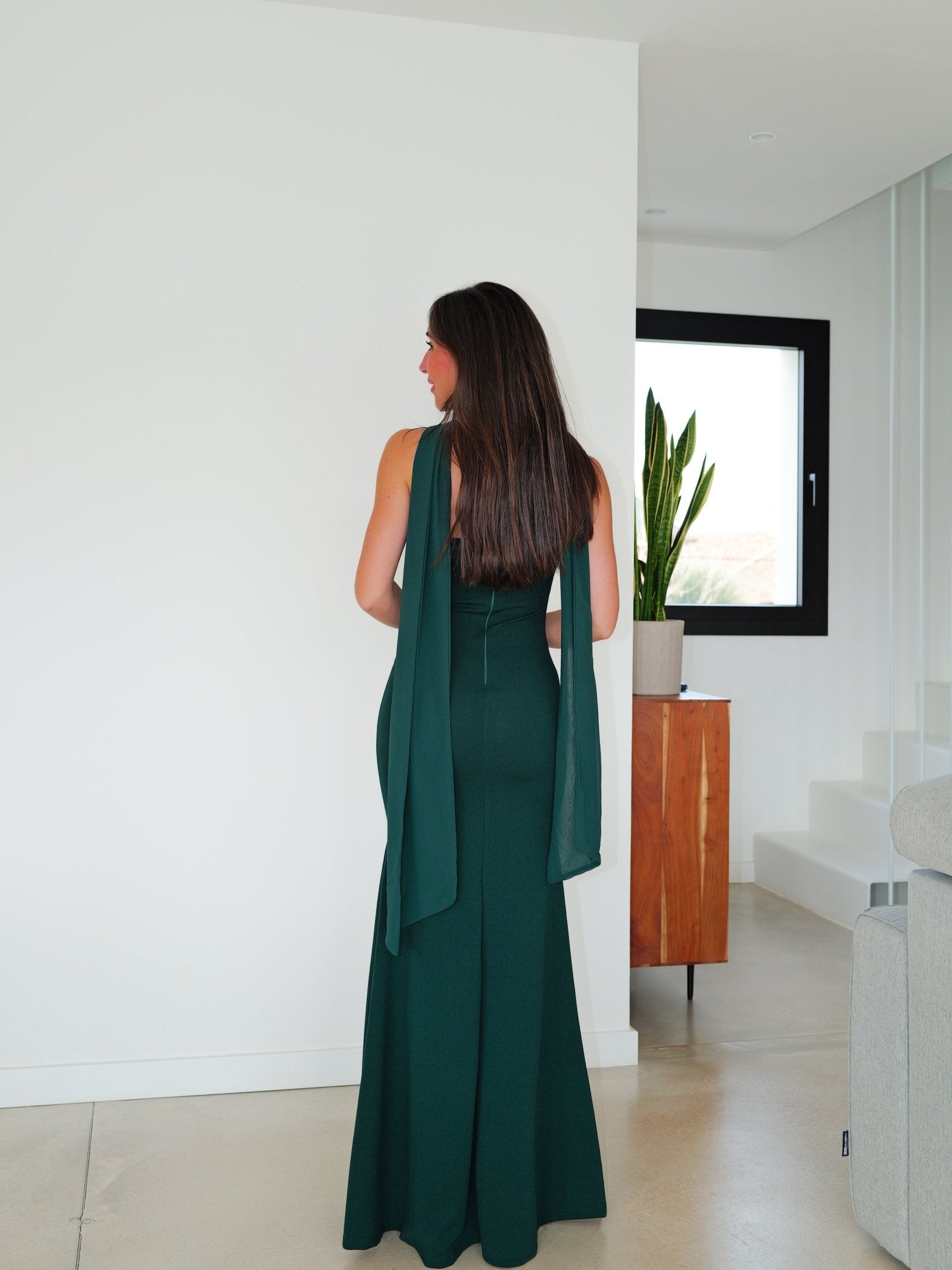 Mermaid dress with bottle green tulle choker - Sorellas The Brand Barcelona S.L.