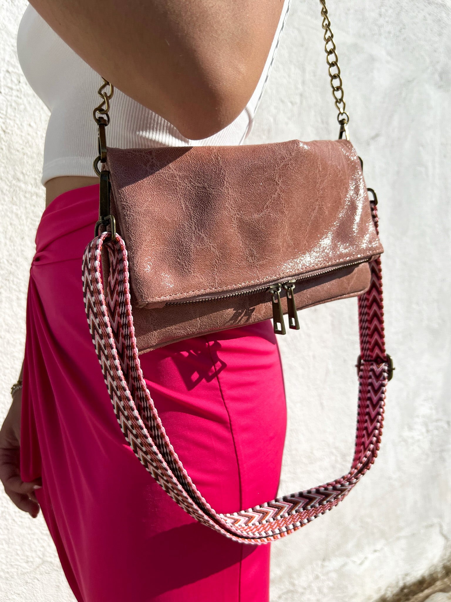 Cadena pocket espiga rosa