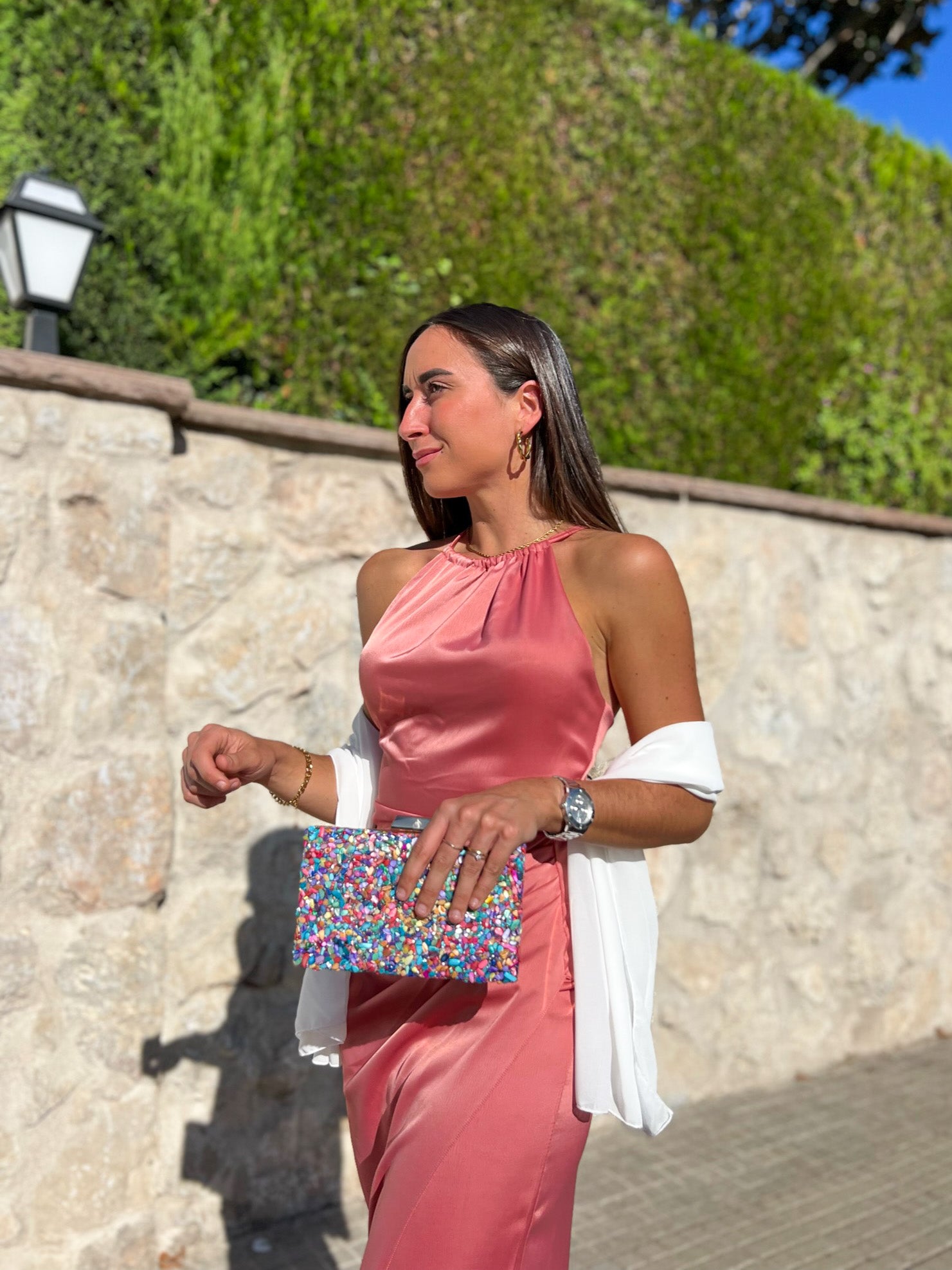 Chal capa gasa blanco