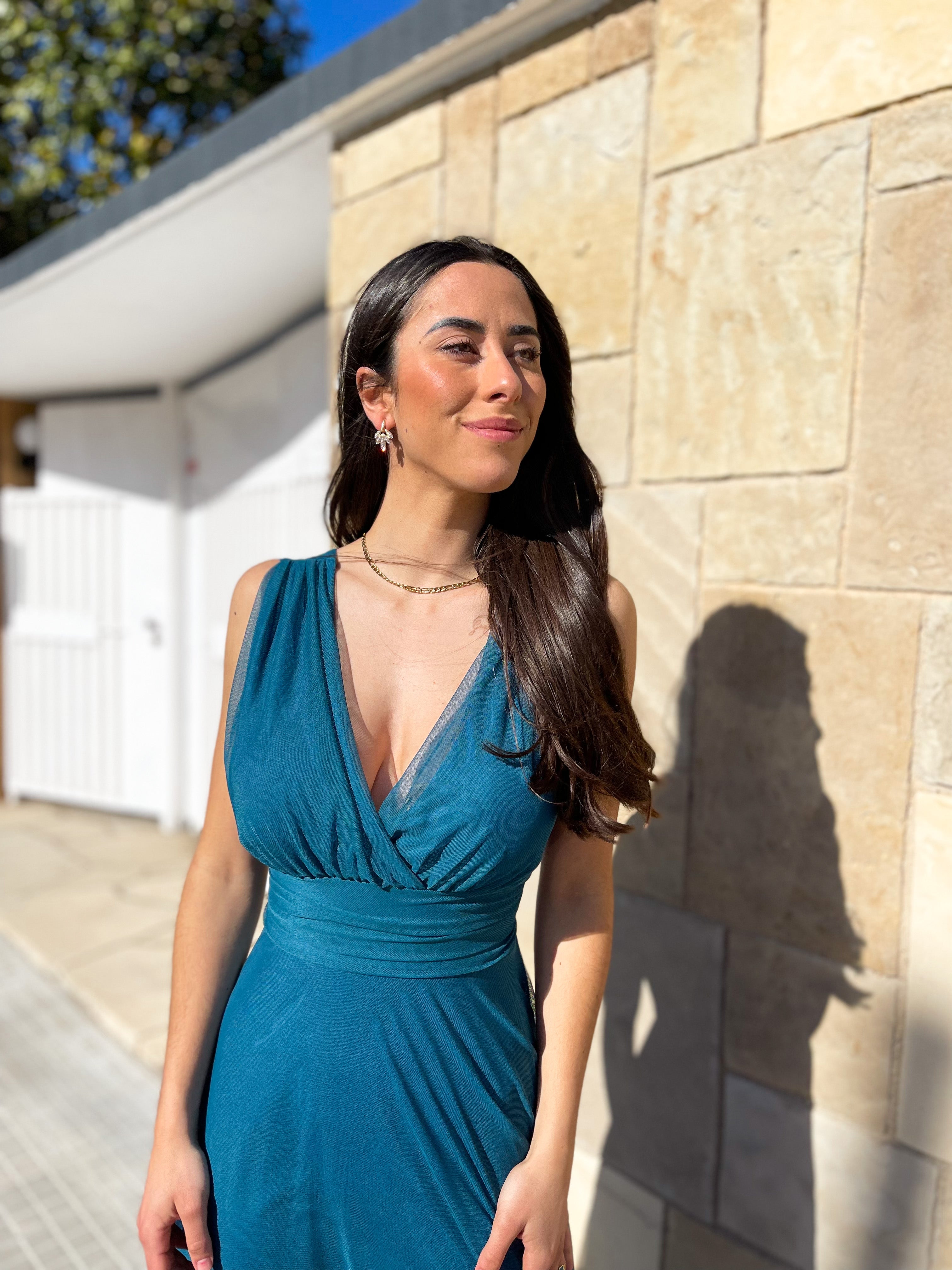 Vestido tulle pico pursia