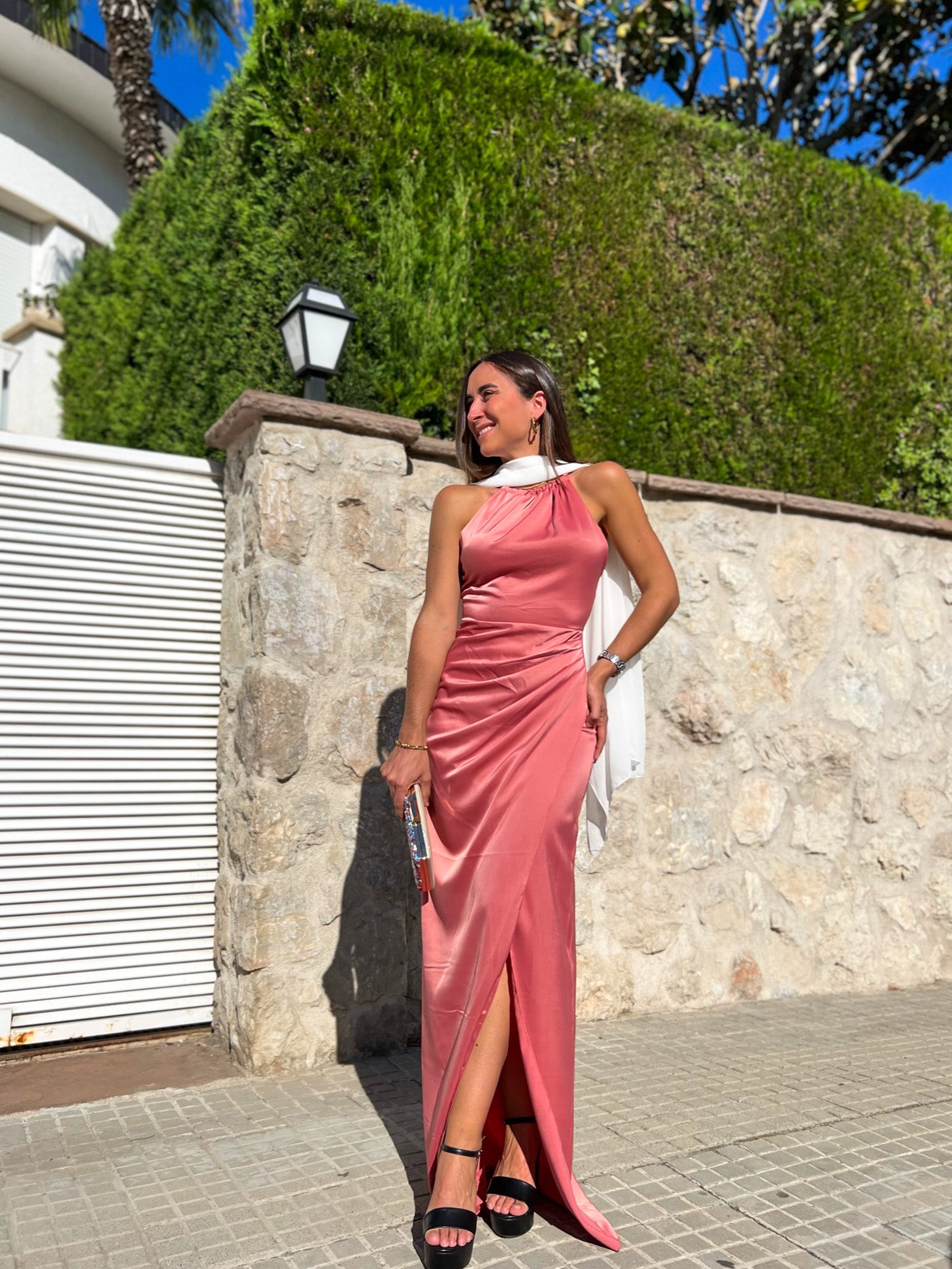 Chal capa gasa blanco