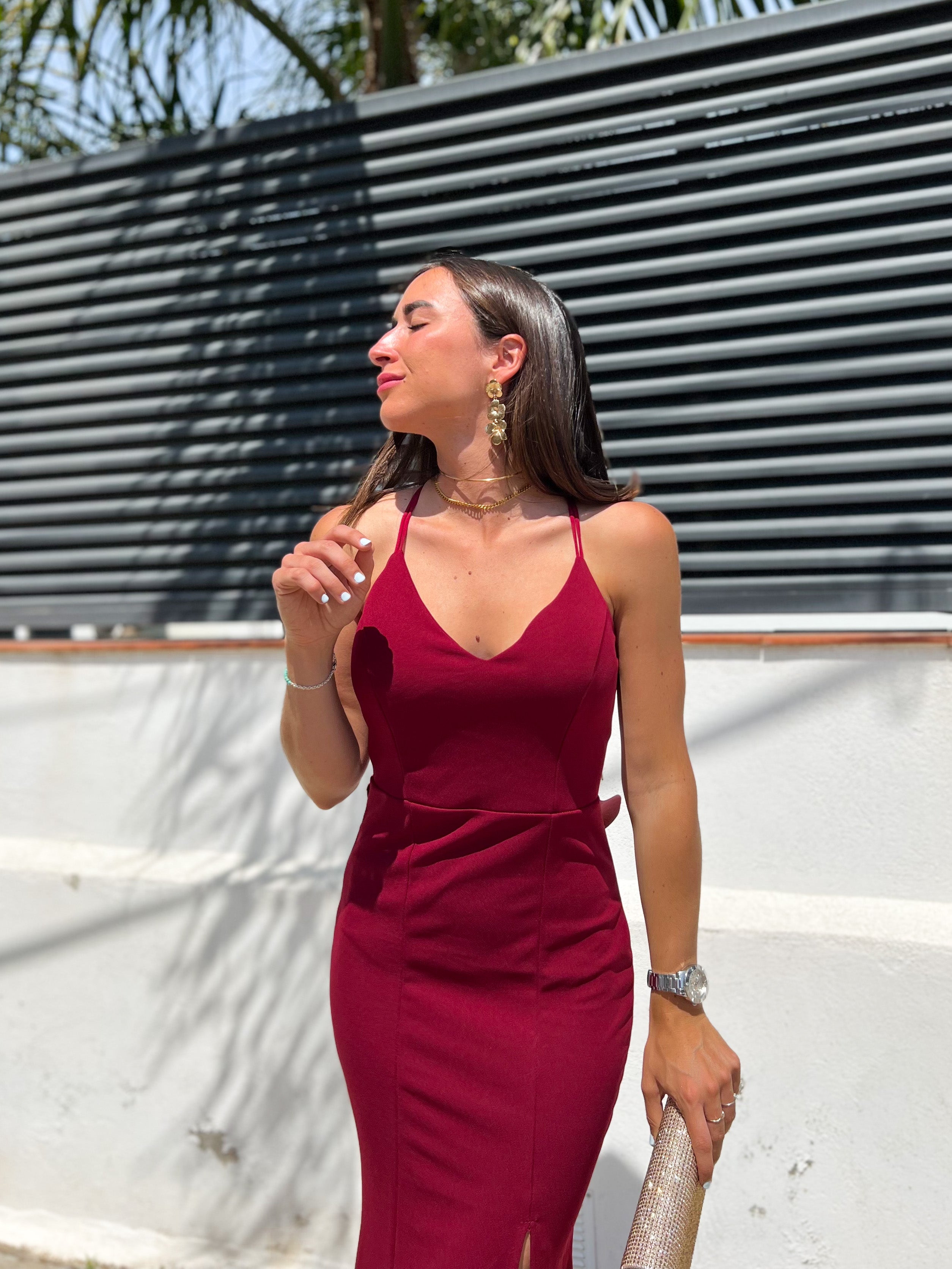 Robe longue avec queue de pie