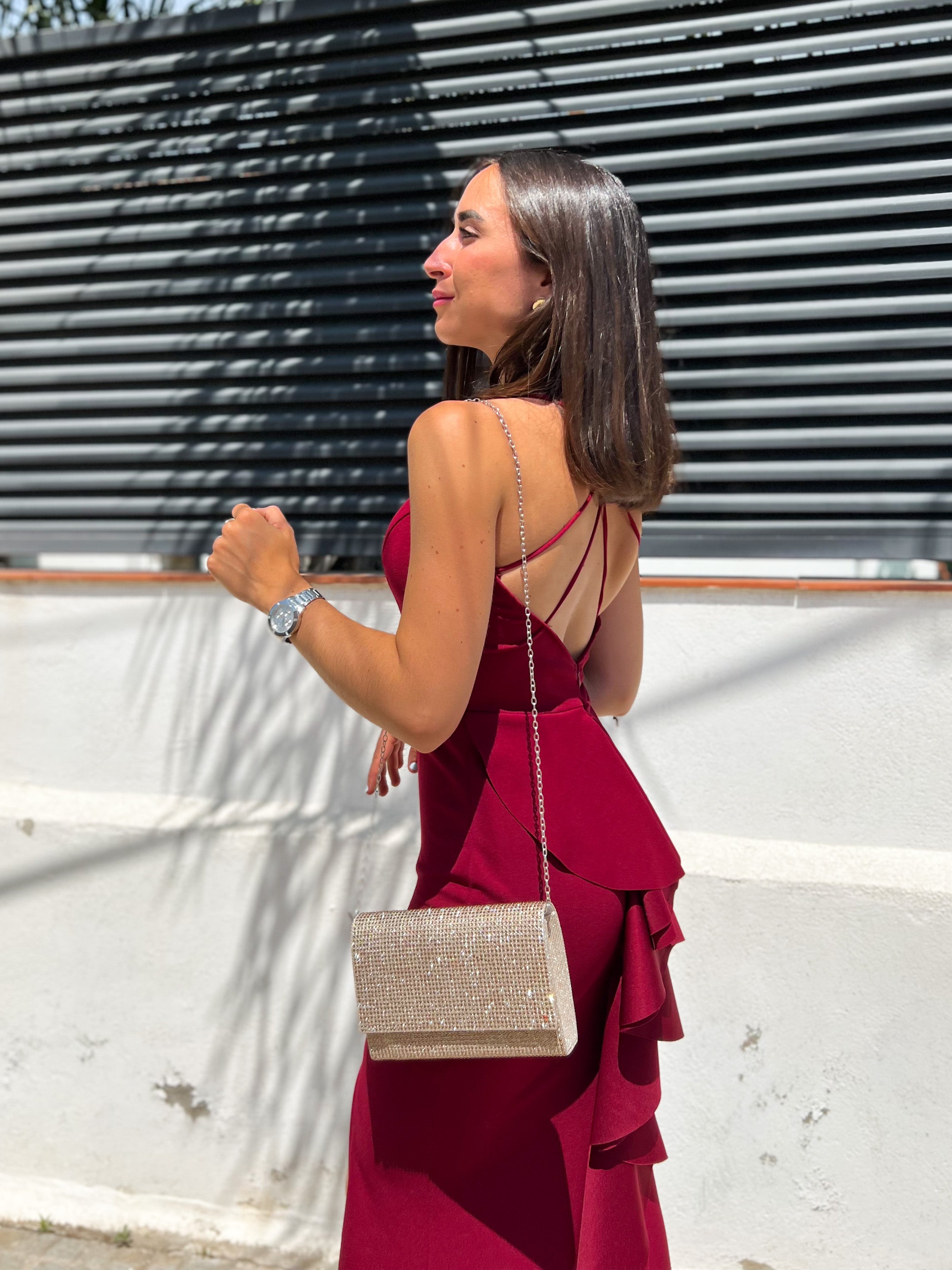 Robe longue avec queue de pie