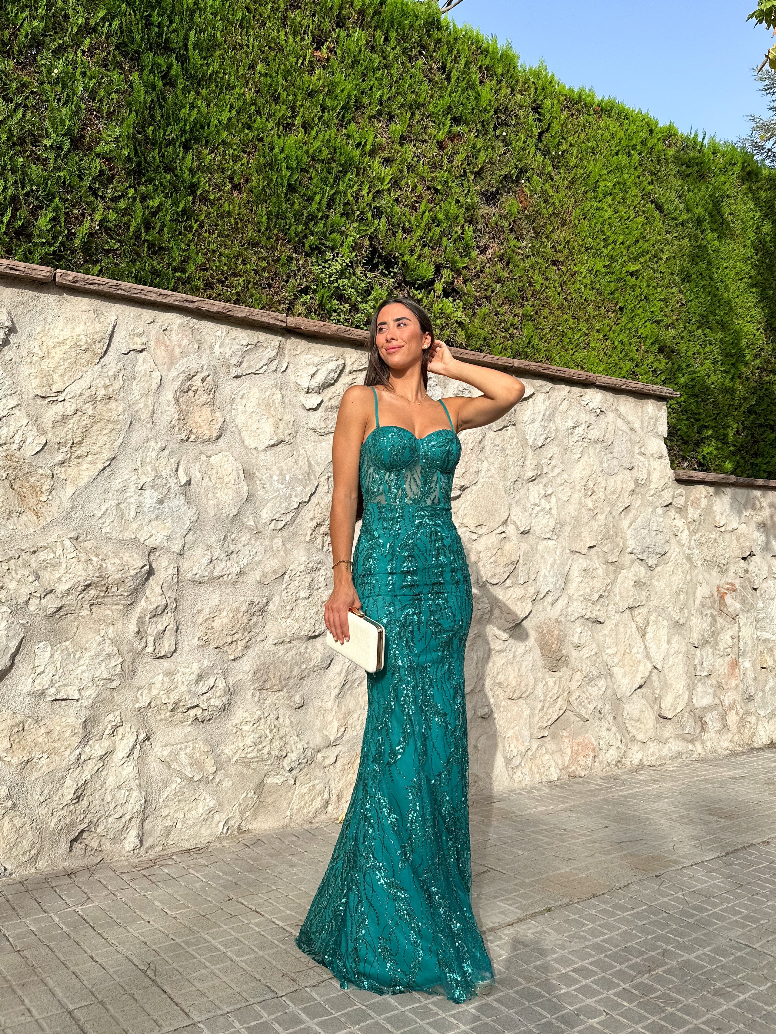 Corset dress RHINESTONES bottle