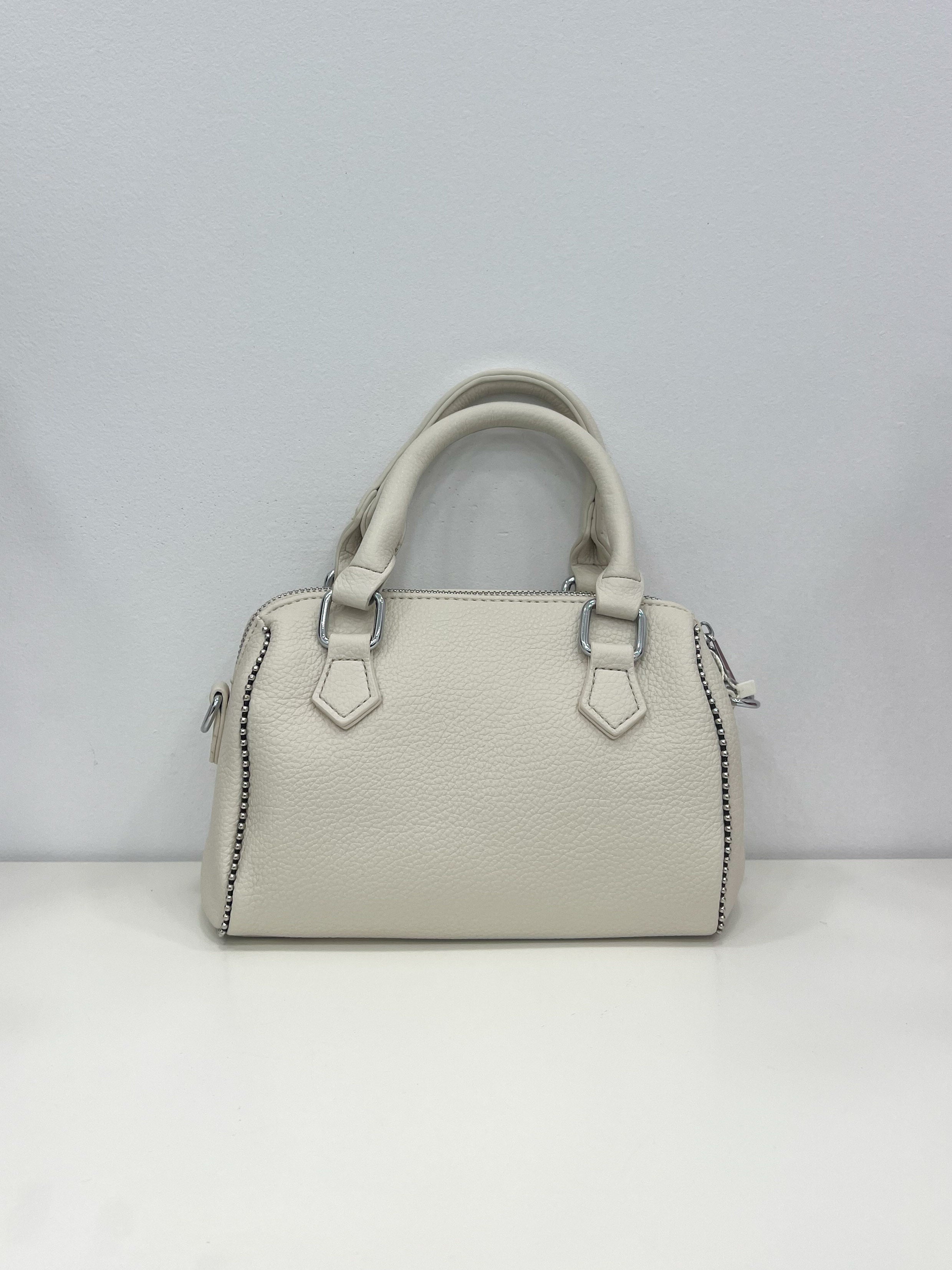 Beige mini zipper bag