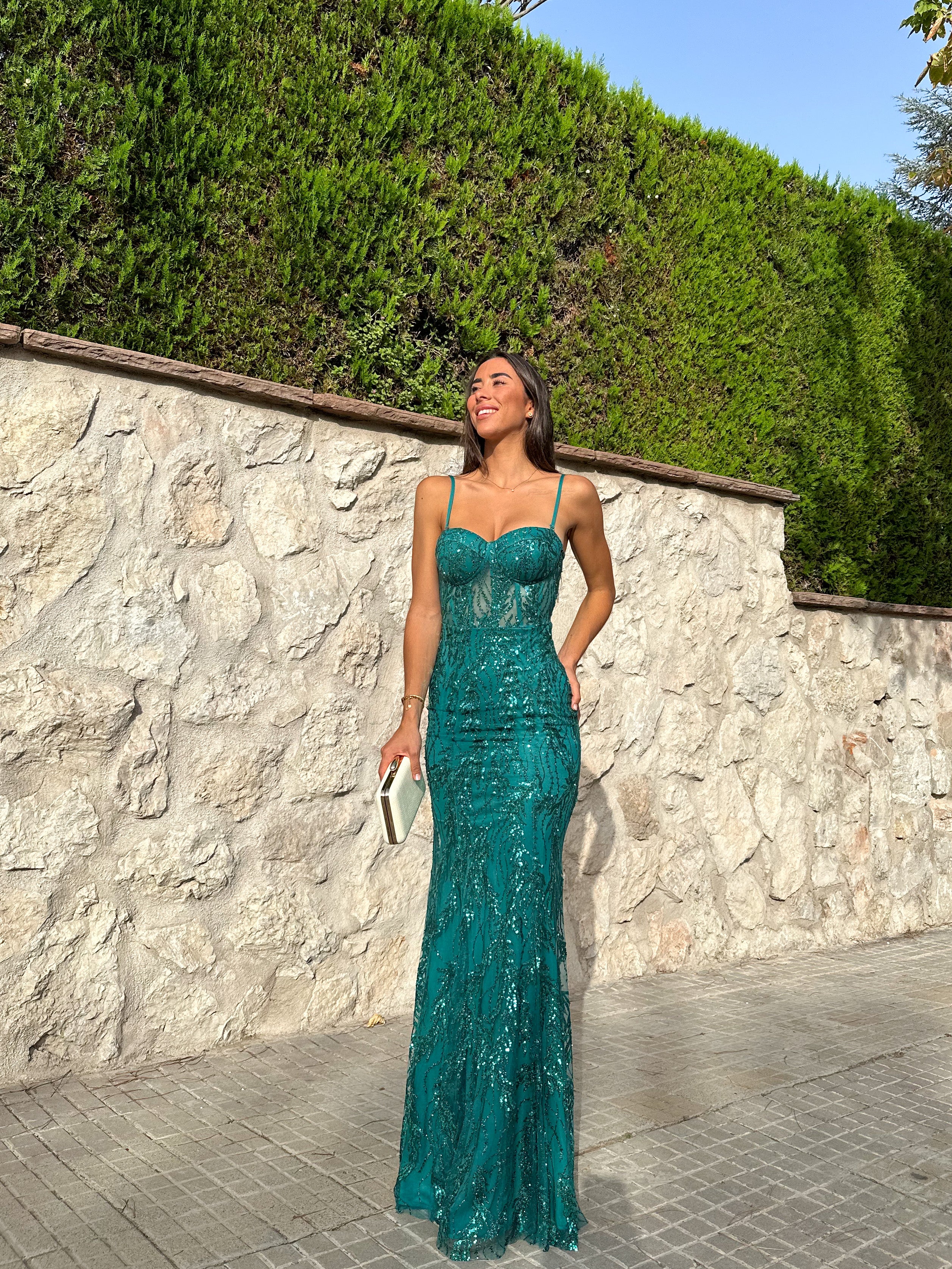 Corset dress RHINESTONES bottle