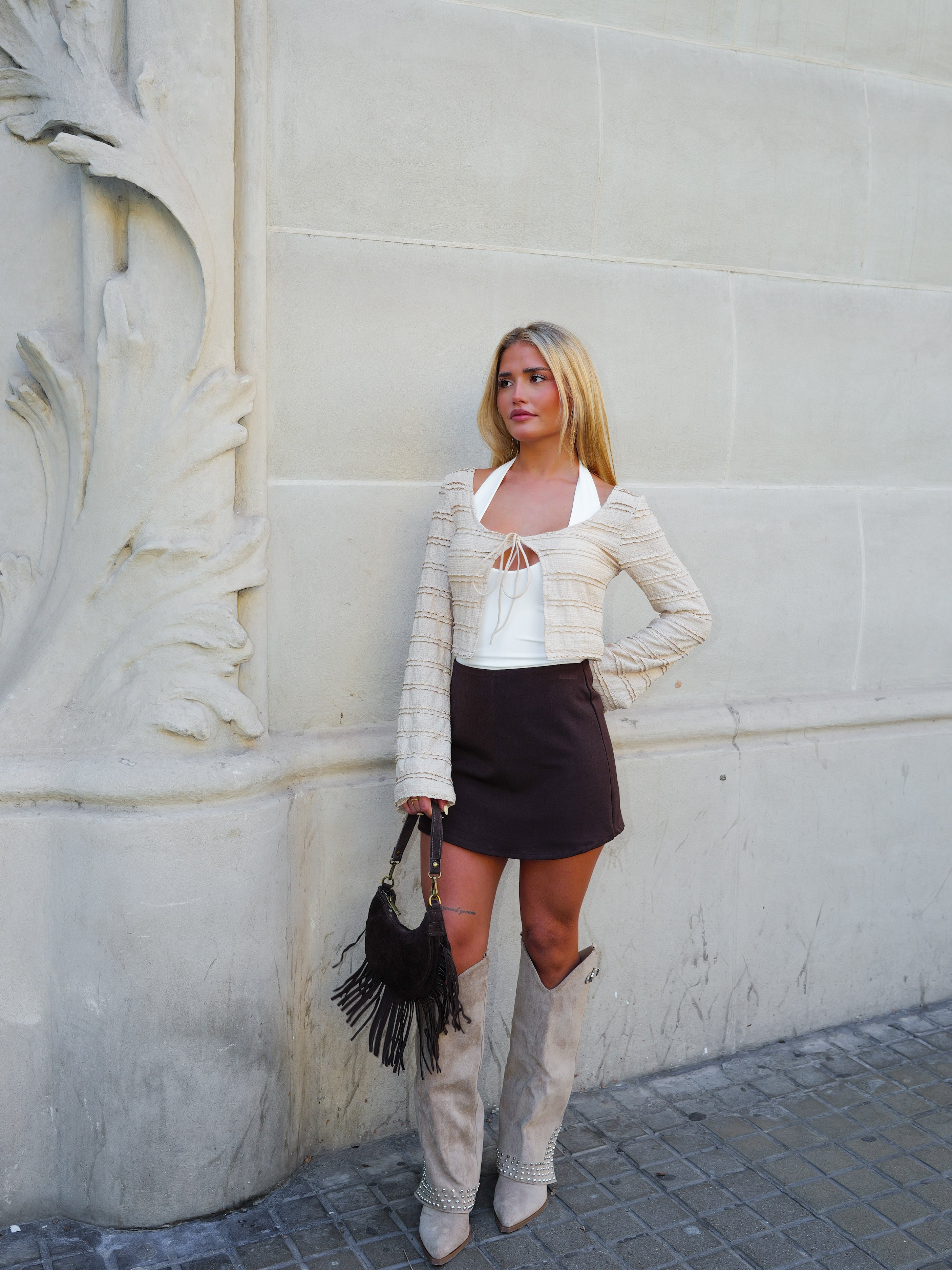 Plain chocolate skirt