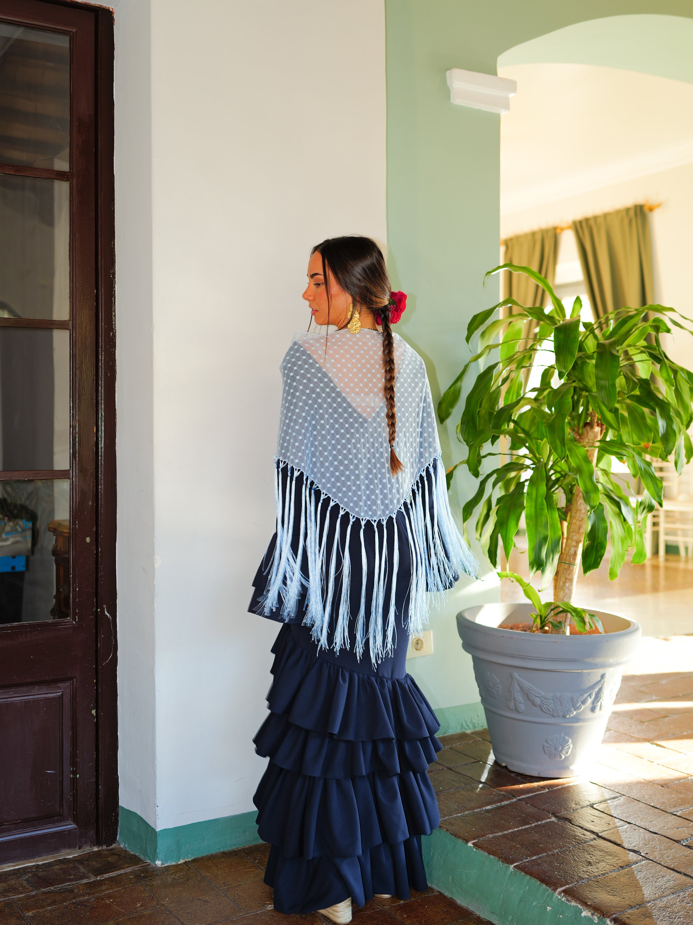 Flamenco shawl topos cielo