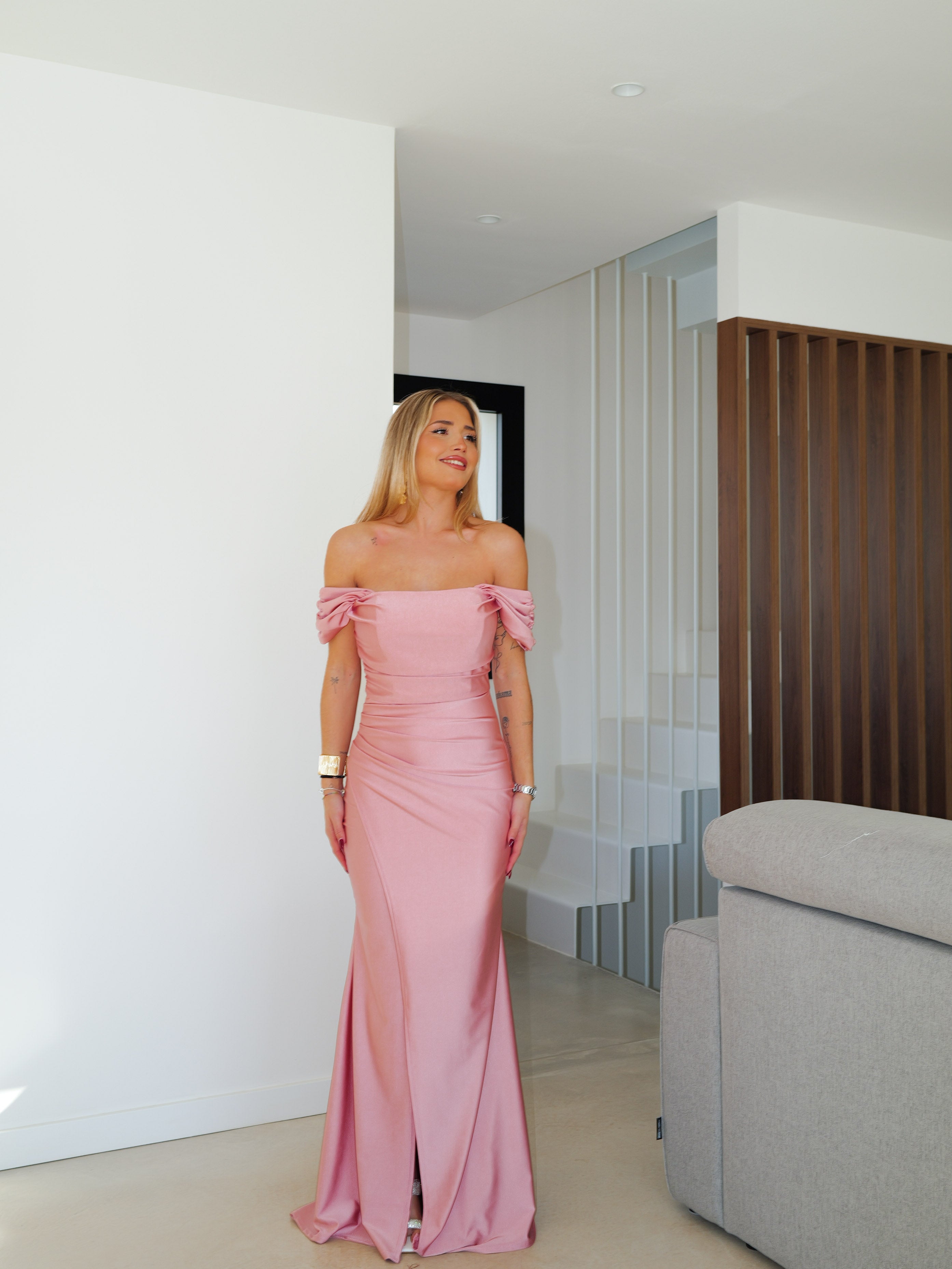 Pink sleeveless dress