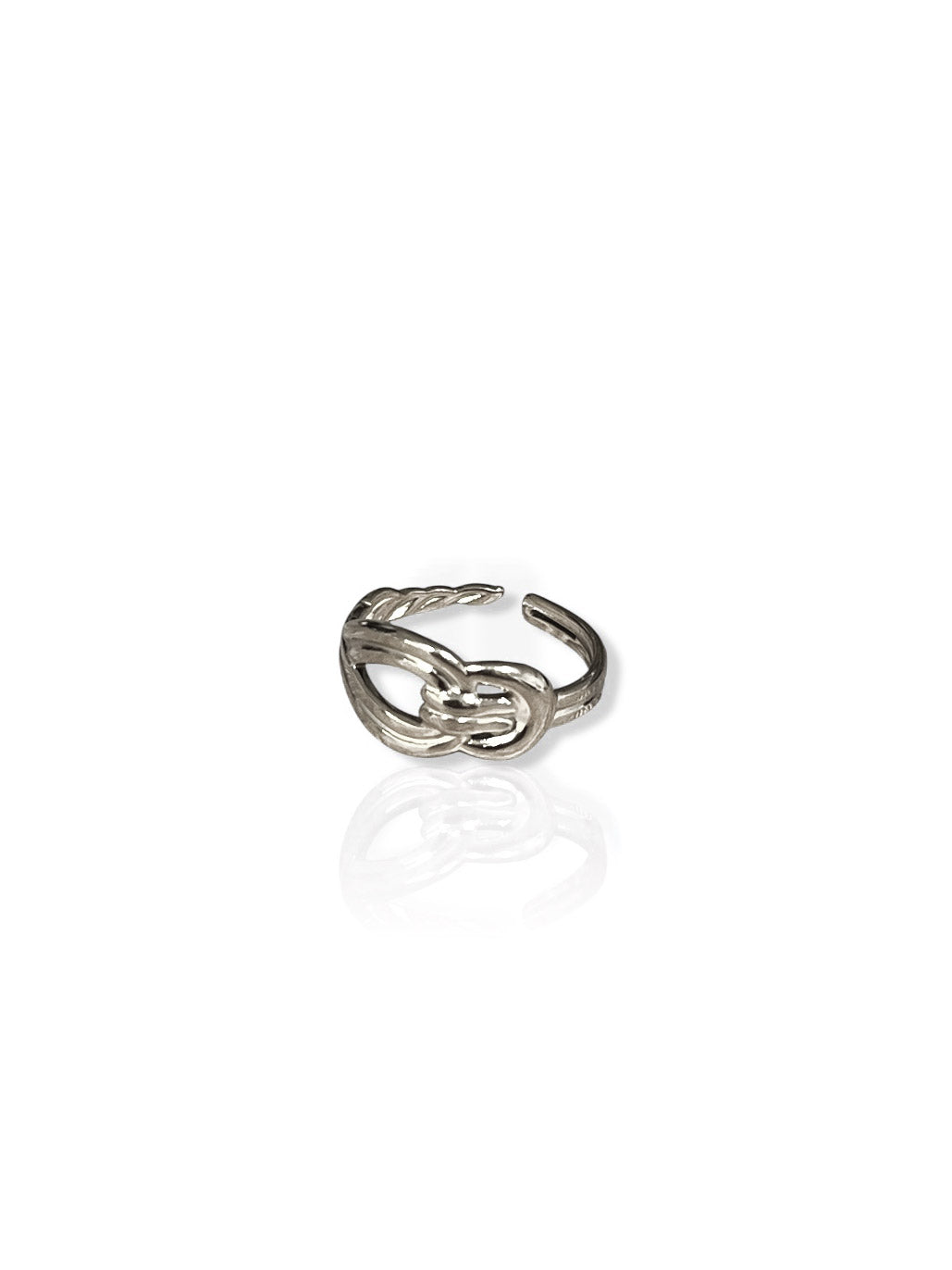 Silver plated loop ring