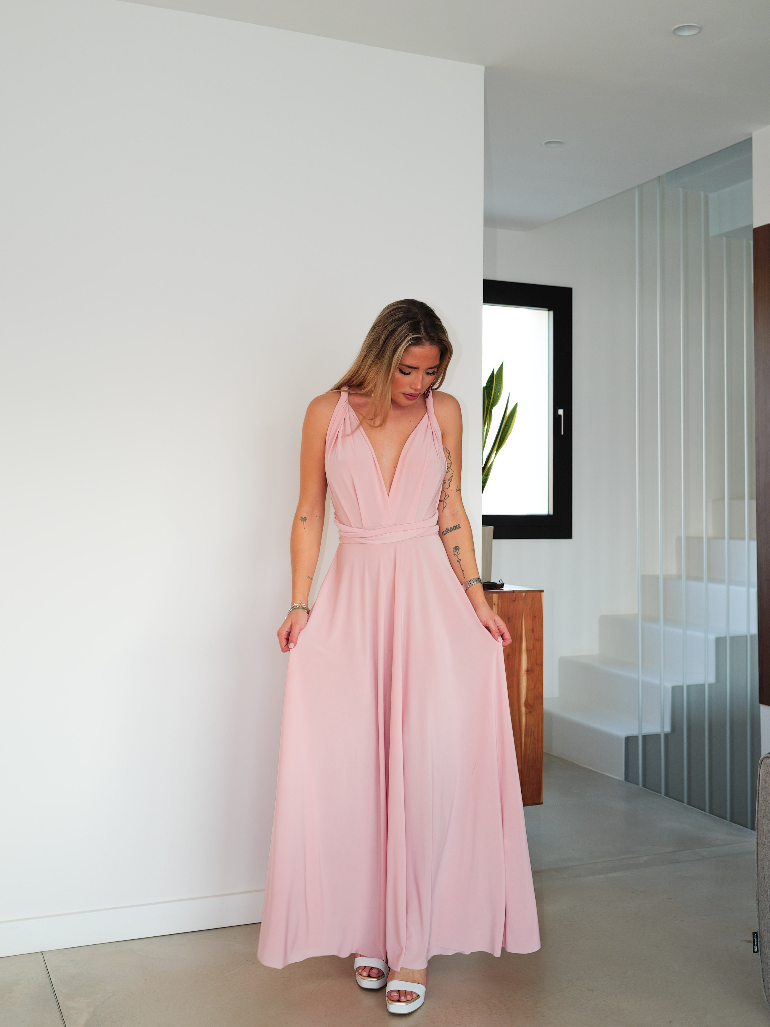 Multi nude long dress