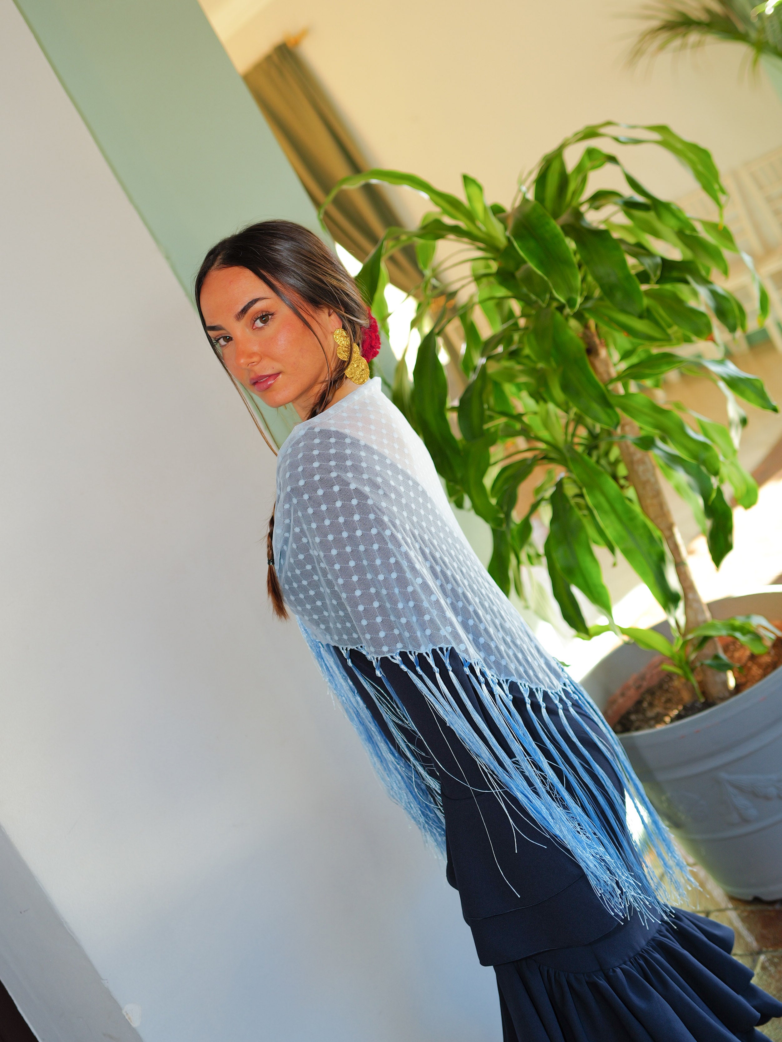 Flamenco shawl topos cielo