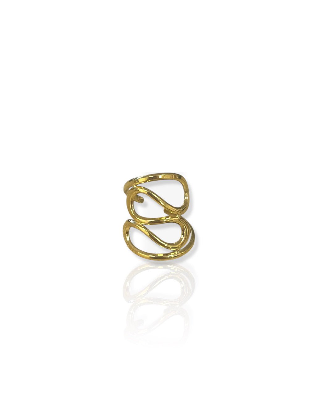 Wide gold wave ring - Sorellas The Brand Barcelona S.L